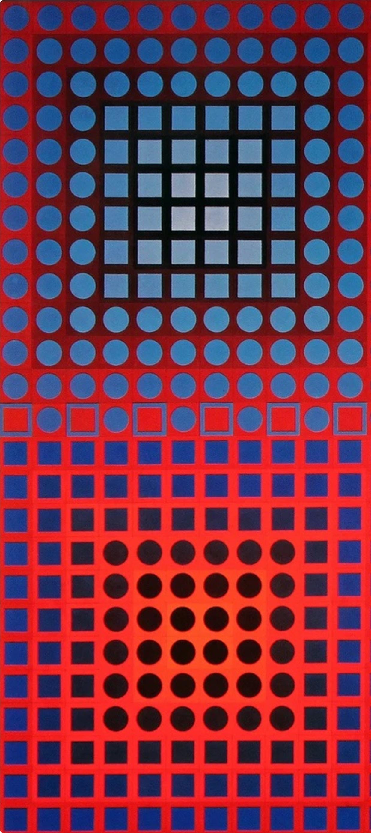 Victor Vasarely, Composition, Folklore Planétaire, Limited Edition Héliogravure