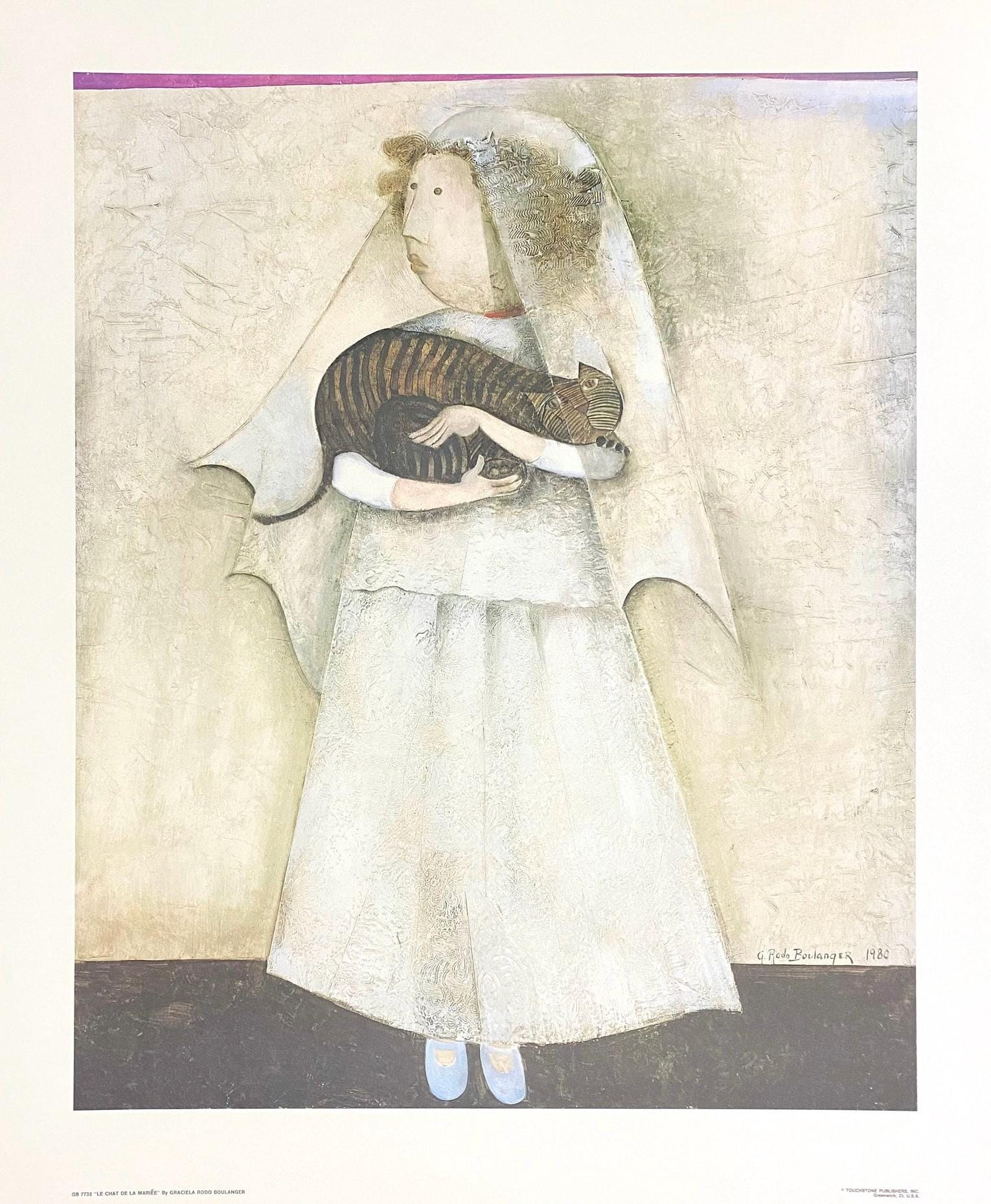 Graciela Rodo Boulanger, Le chat de la Mariee, Original Edition Offset Lithograph