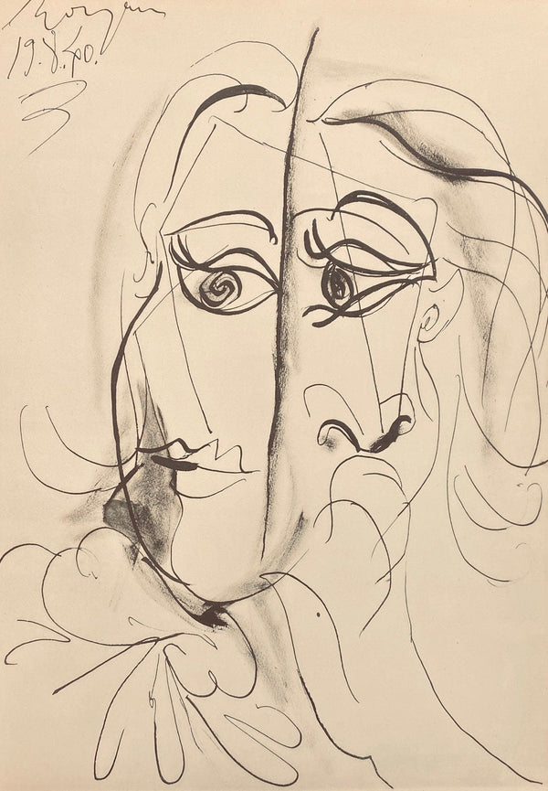 Pablo Picasso, Composition, Carnet de dessins de Picasso, Cahiers d’Art, Limited Edition Lithograph