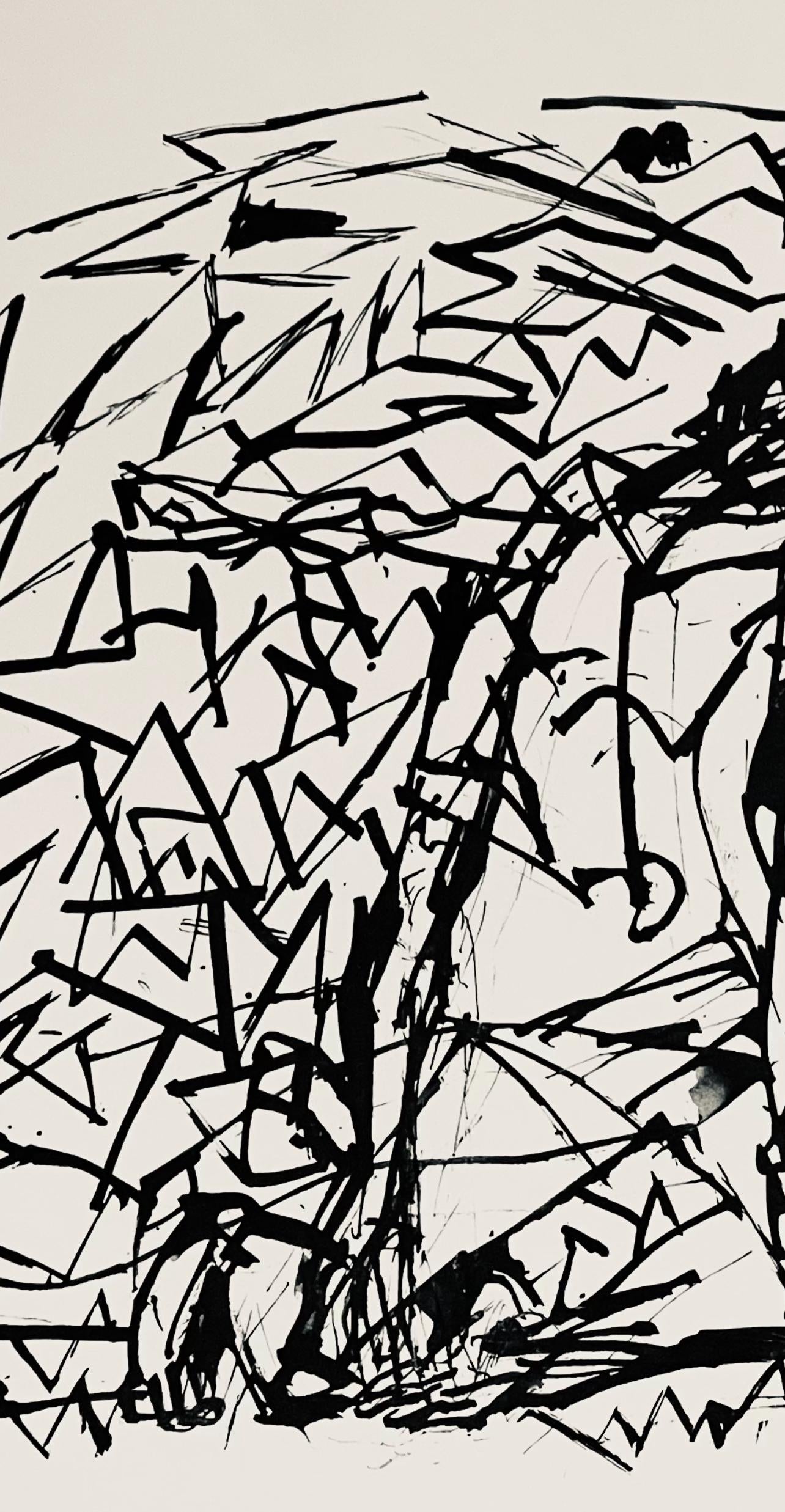 Abraham Rattner, Christ surrounded by thorn, Limited Edition Lithograph