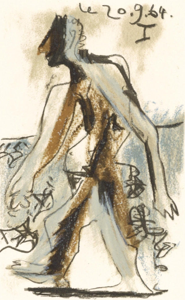 Pablo Picasso, Composition, Le Goût du Bonheur (Cramer 148; Bloch 2013), Limited Edition Mixed Media Lithograph