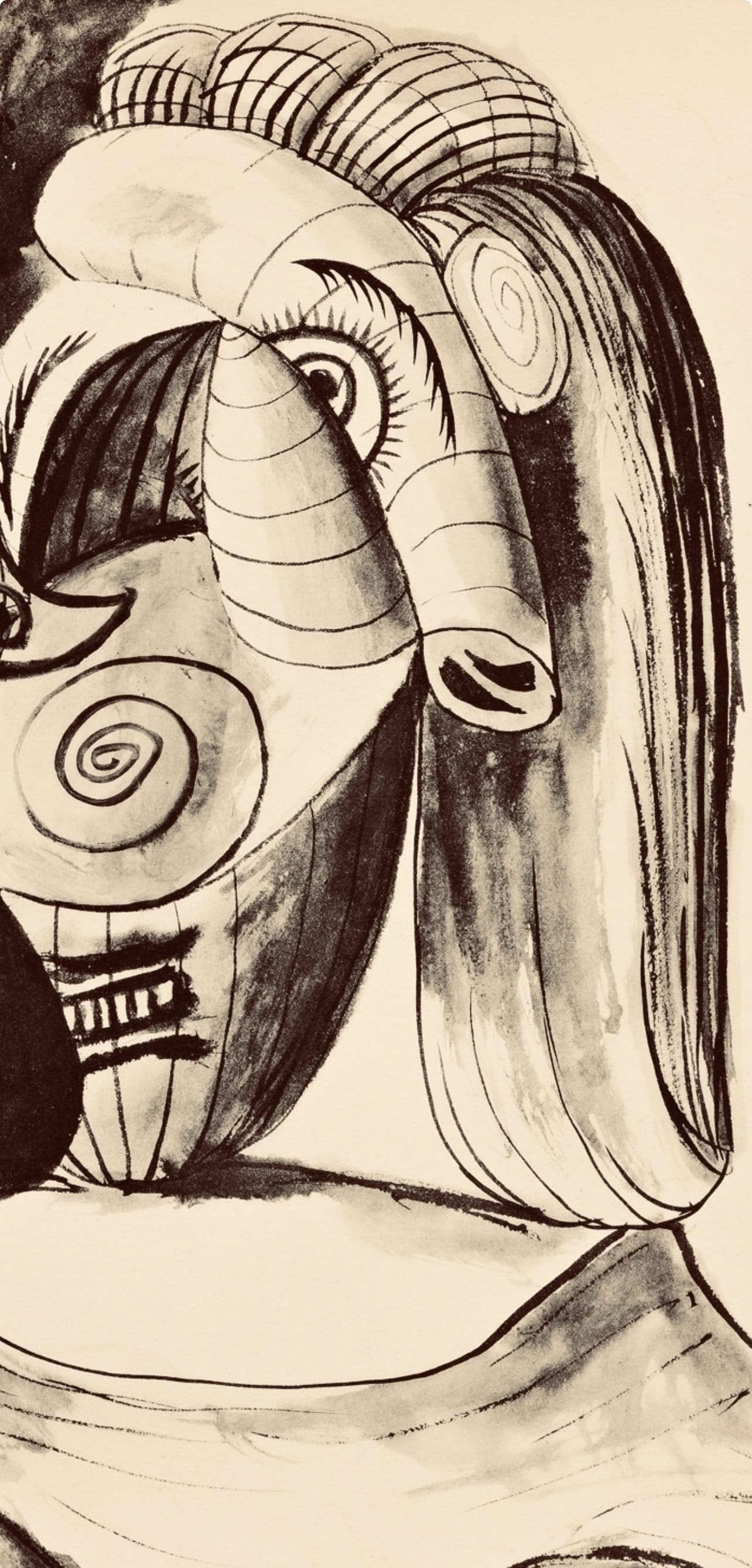 Pablo Picasso, Composition, Carnet de dessins de Picasso, Cahiers d’Art, Limited Edition Lithograph