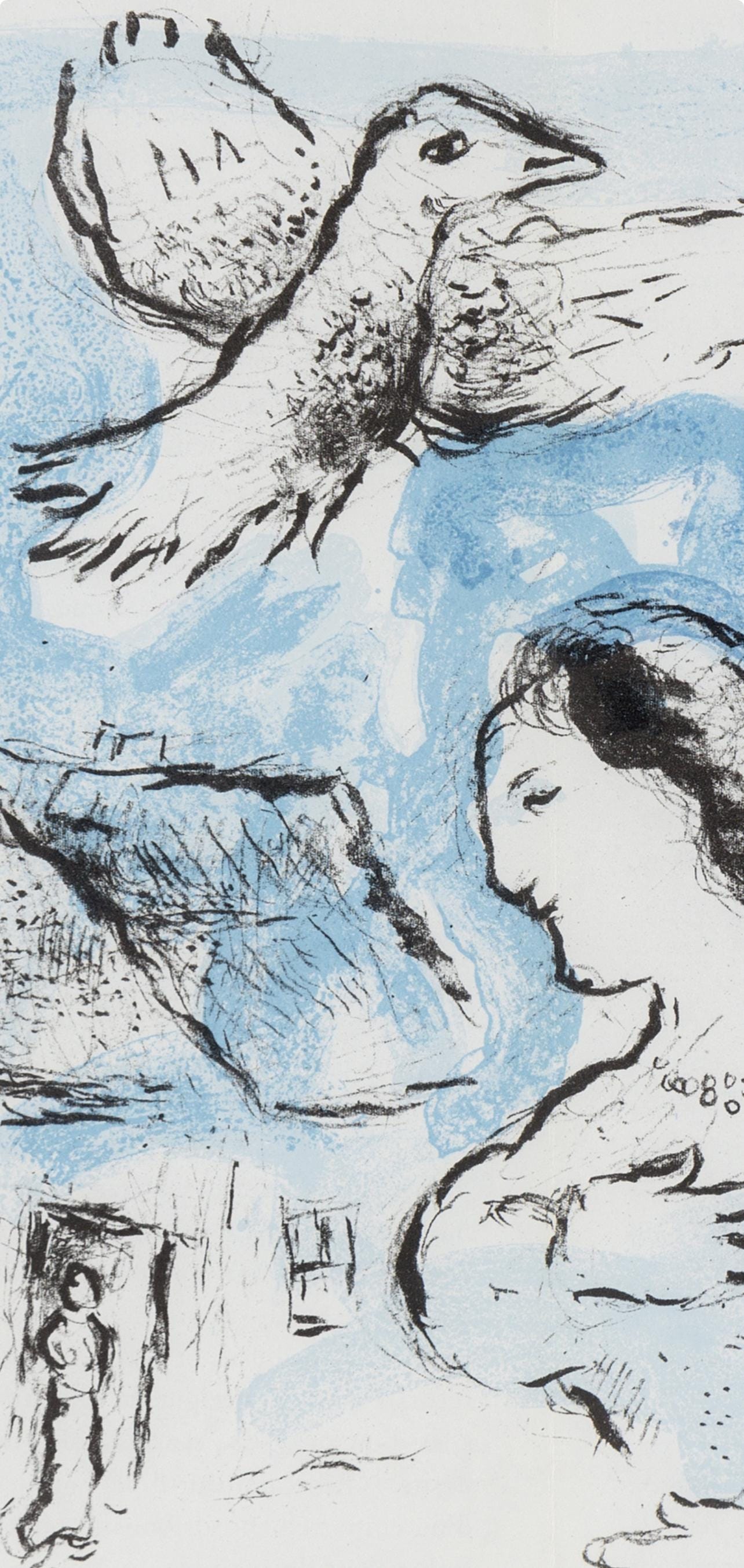 Marc Chagall, Composition (Cramer 104; Mourlot 917), Derrière le miroir, Limited Edition Lithograph
