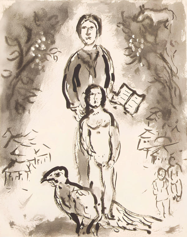 Marc Chagall, Composition, Lettres d'hivernage, Limited Edition Lithograph