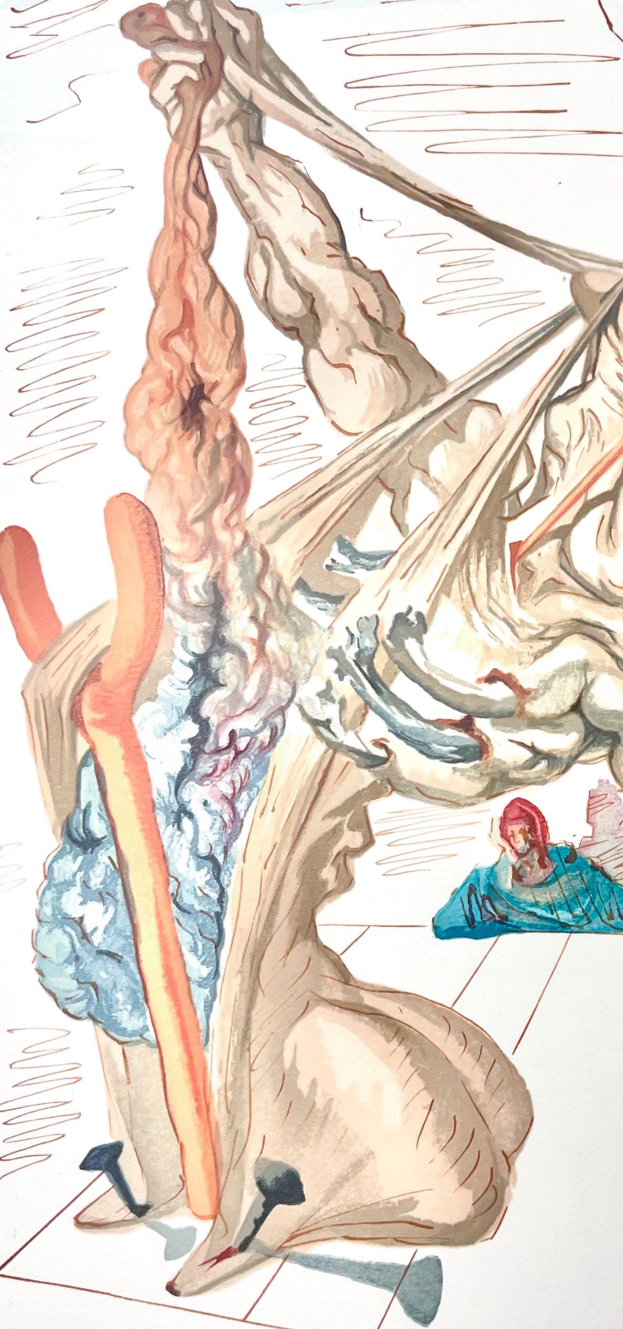 Salvador Dali, Hölle XXIX (Field 189-200; Michler/Löpsinger 1039-1138), Die Göttliche Komödie, Signed, Limited Edition Woodcut