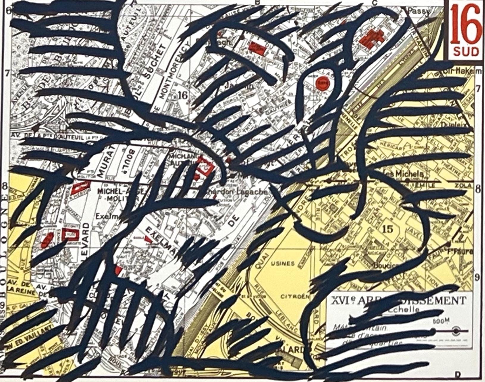 Pierre Alechinsky, Composition, Hommage à Aimé et Marguerite Maeght, Derrière le miroir, Limited Edition Lithograph