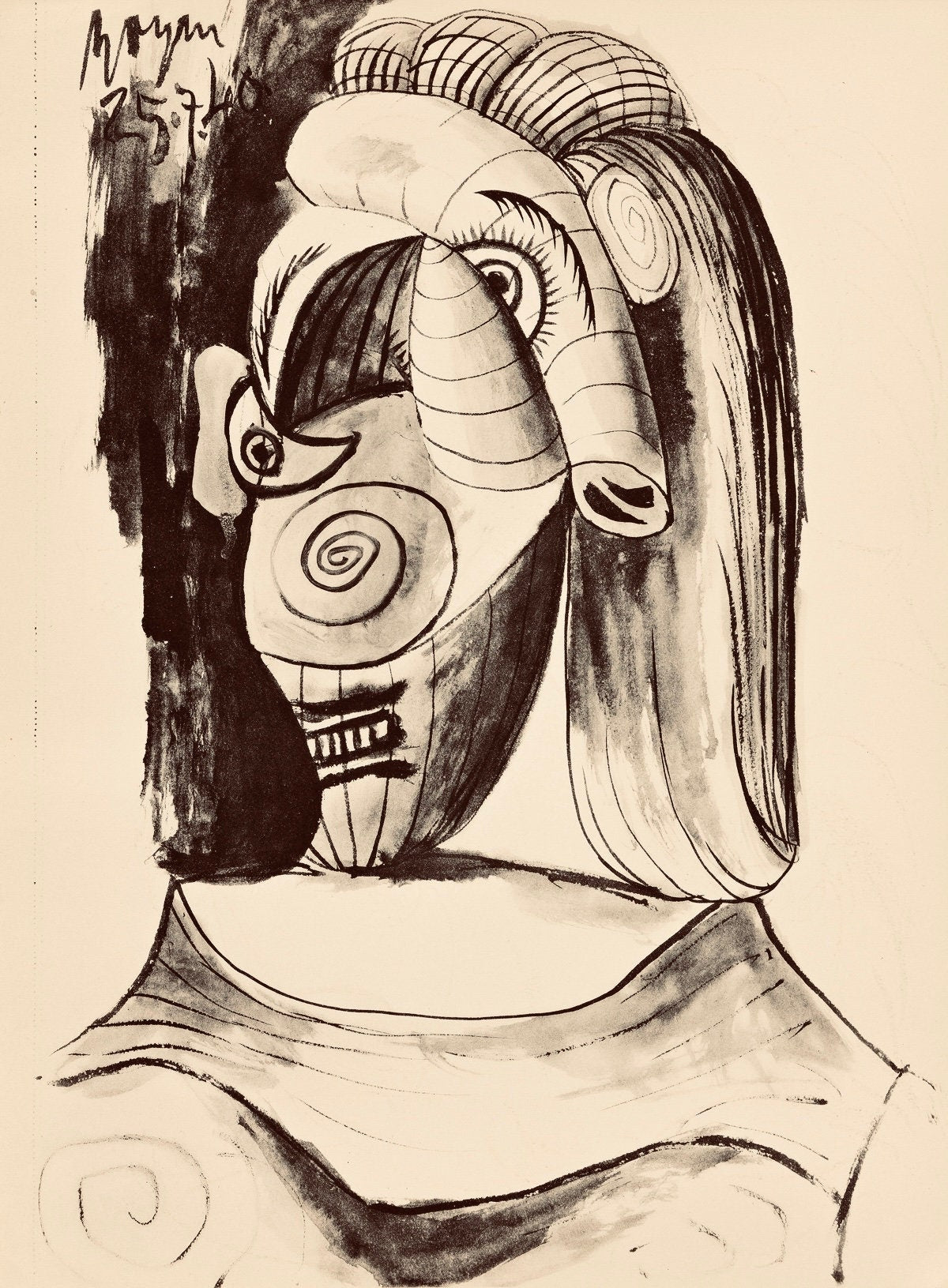 Pablo Picasso, Composition, Carnet de dessins de Picasso, Cahiers d’Art, Limited Edition Lithograph