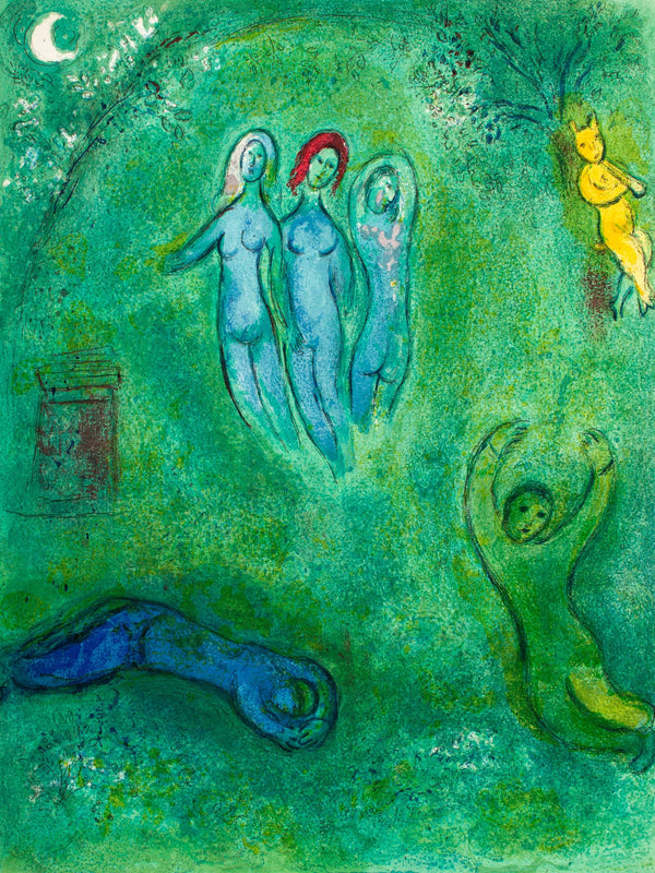 Marc Chagall, Le songe de Daphnis et les nymphes, Daphnis et Chloé, Limited Edition Héliogravure