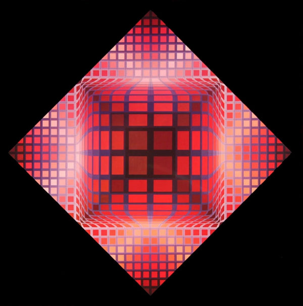 Victor Vasarely, Composition, Damier, Limited Edition Héliogravure