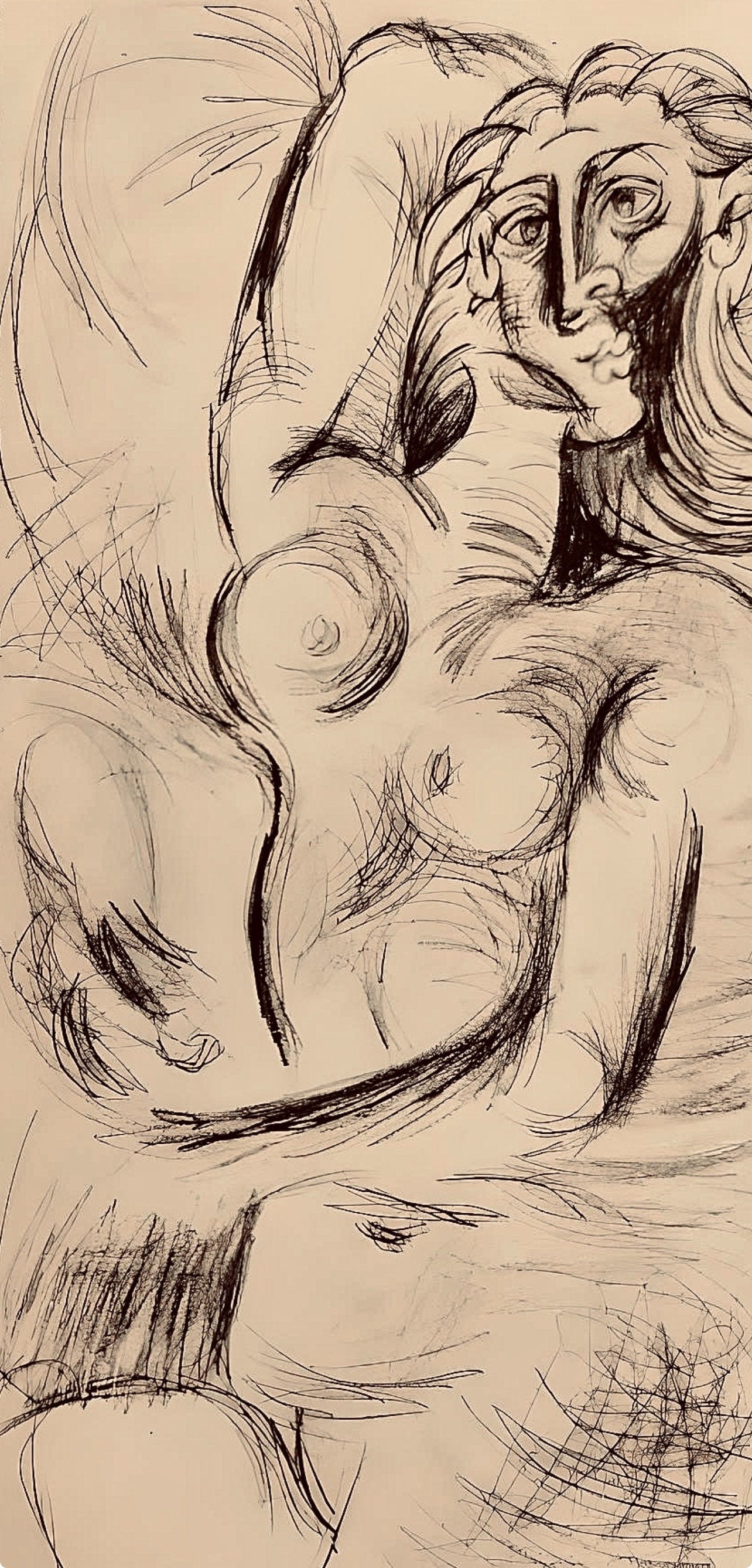 Pablo Picasso, Composition, Carnet de dessins de Picasso, Cahiers d’Art, Limited Edition Lithograph