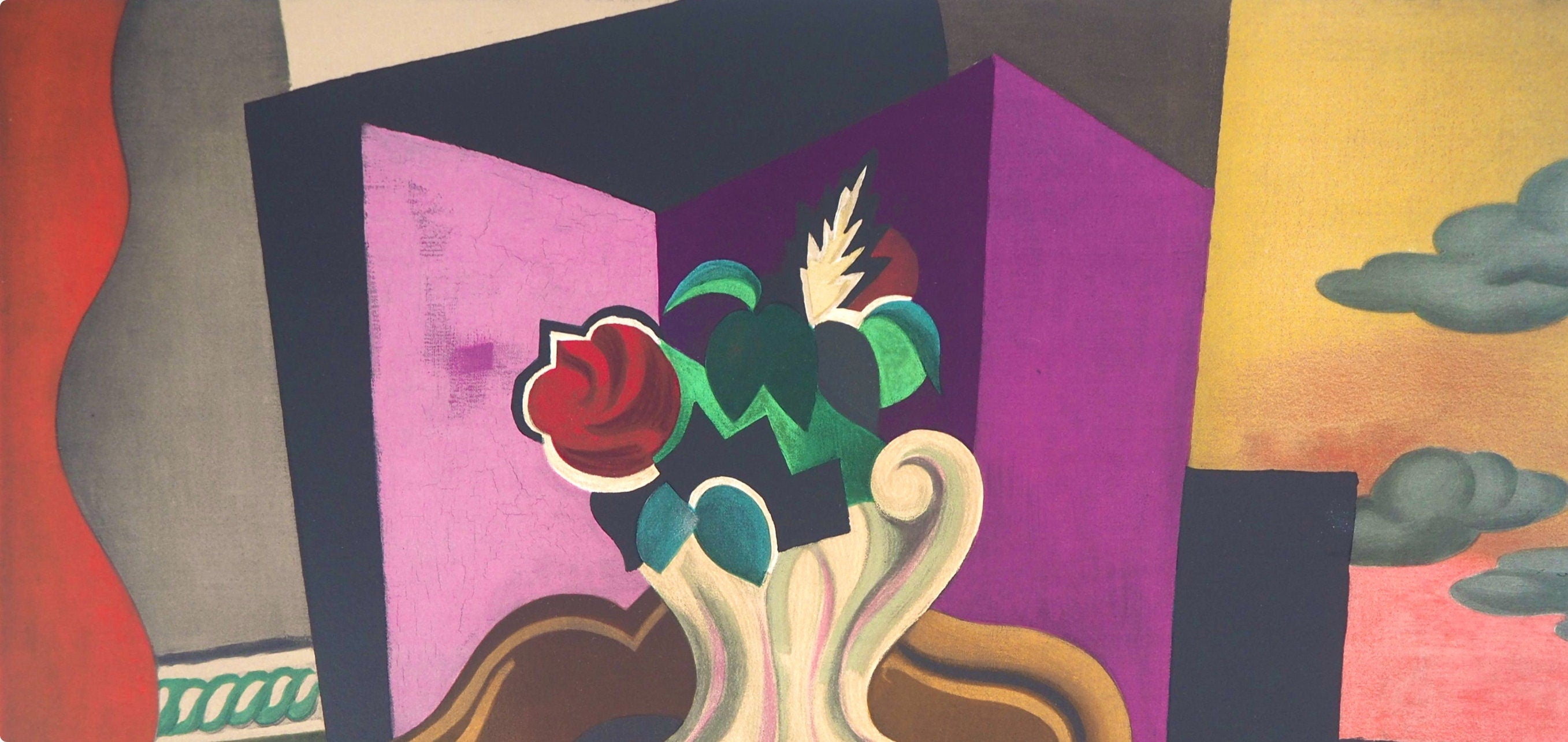 Roger de La Fresnaye, La table Louis-Philippe, Roger de La Fresnaye, Collection Pierre Lévy, Limited Edition Lithograph