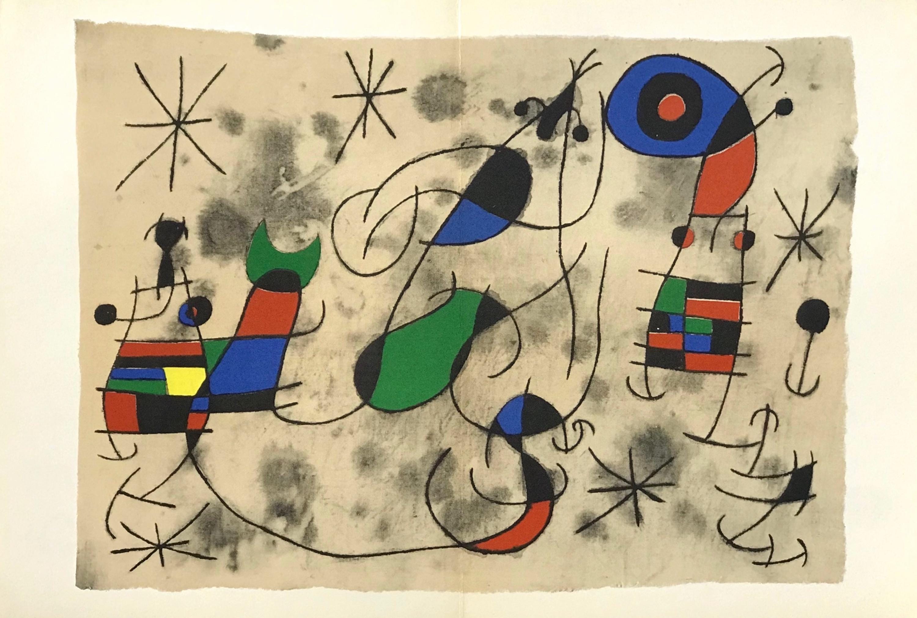 Joan Miró, Composition (Cramer 112; Mourlot 439-442), Derrière le miroir, Limited Edition Lithograph