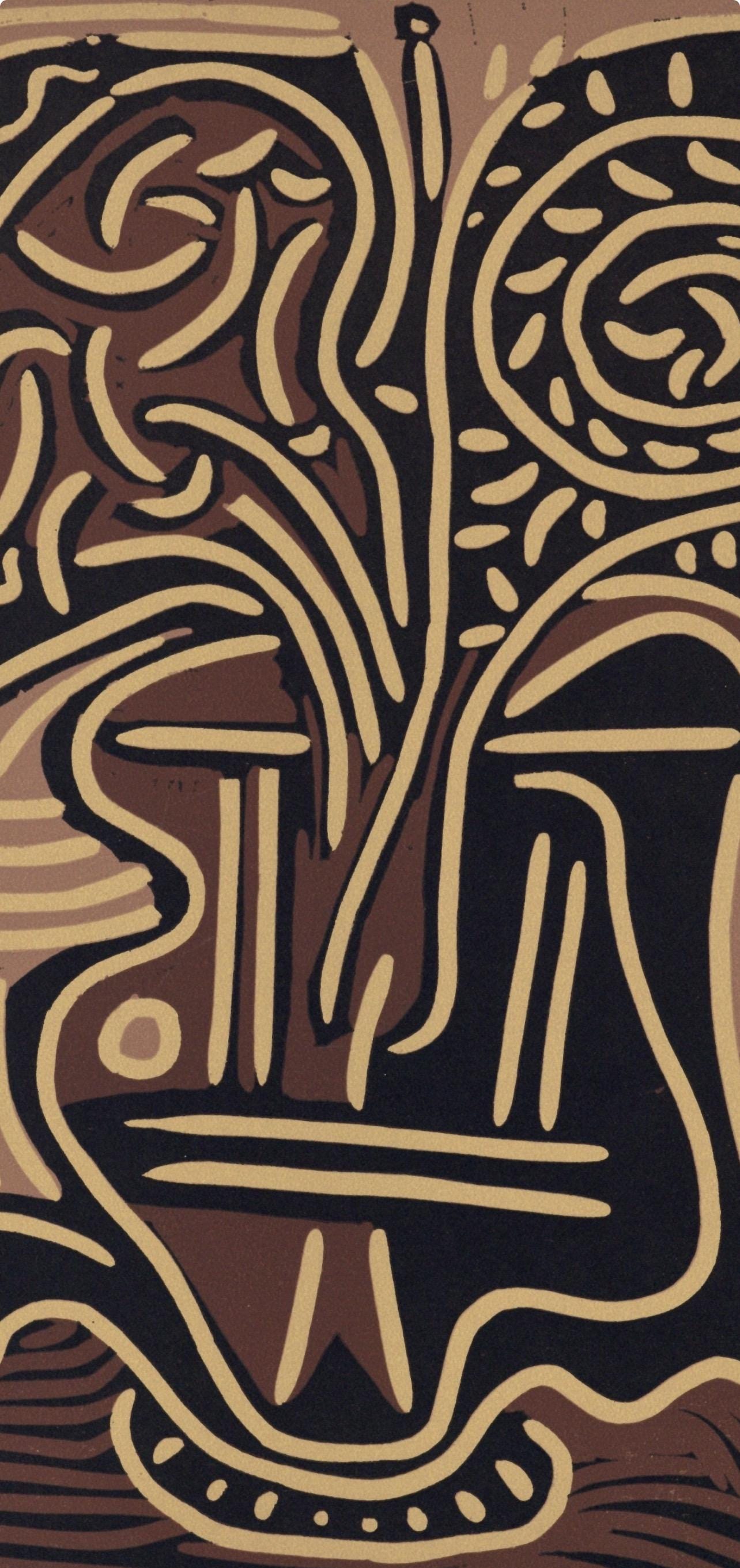 Pablo Picasso, Bouquet in a Vase (Orozco 214), Grabados al linóleo, Limited Edition Linocut