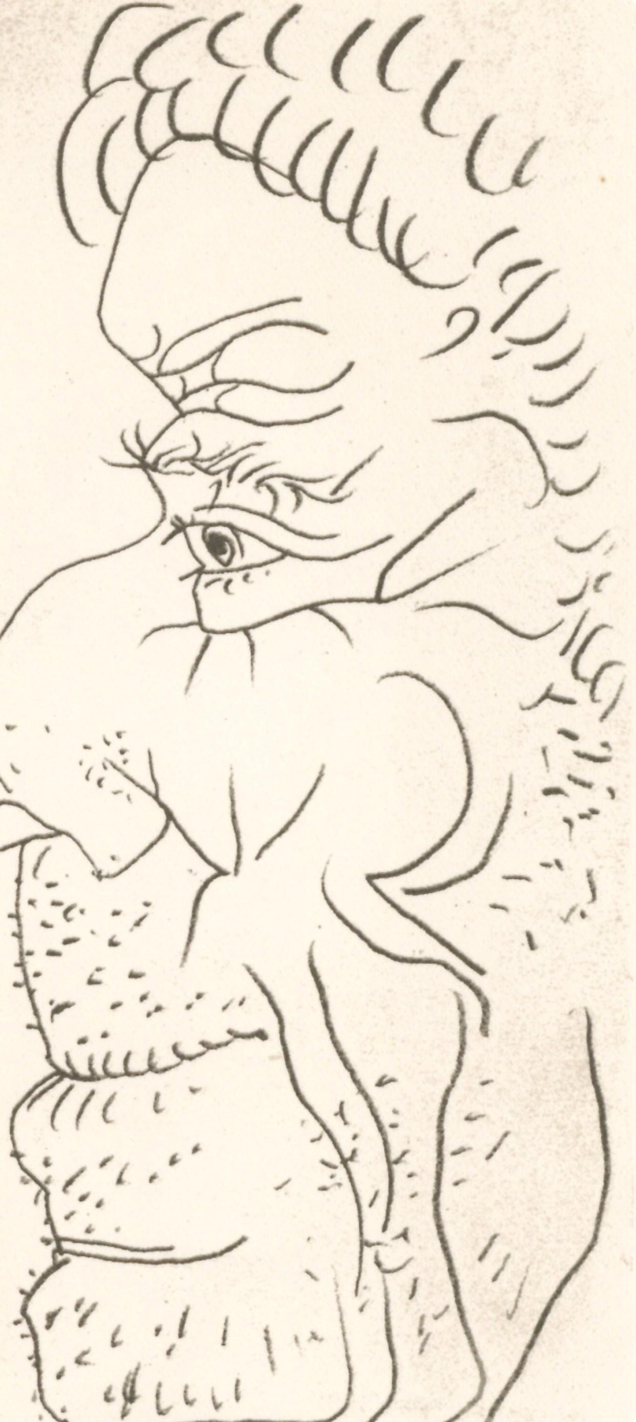 Pablo Picasso, Composition, Le Goût du Bonheur (Cramer 148; Bloch 2013), Limited Edition Mixed Media Lithograph