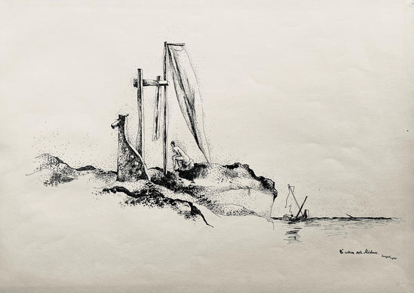 Jean Lurçat, le radeau de la méduse, huit dessins à la plume, Limited Edition Lithograph