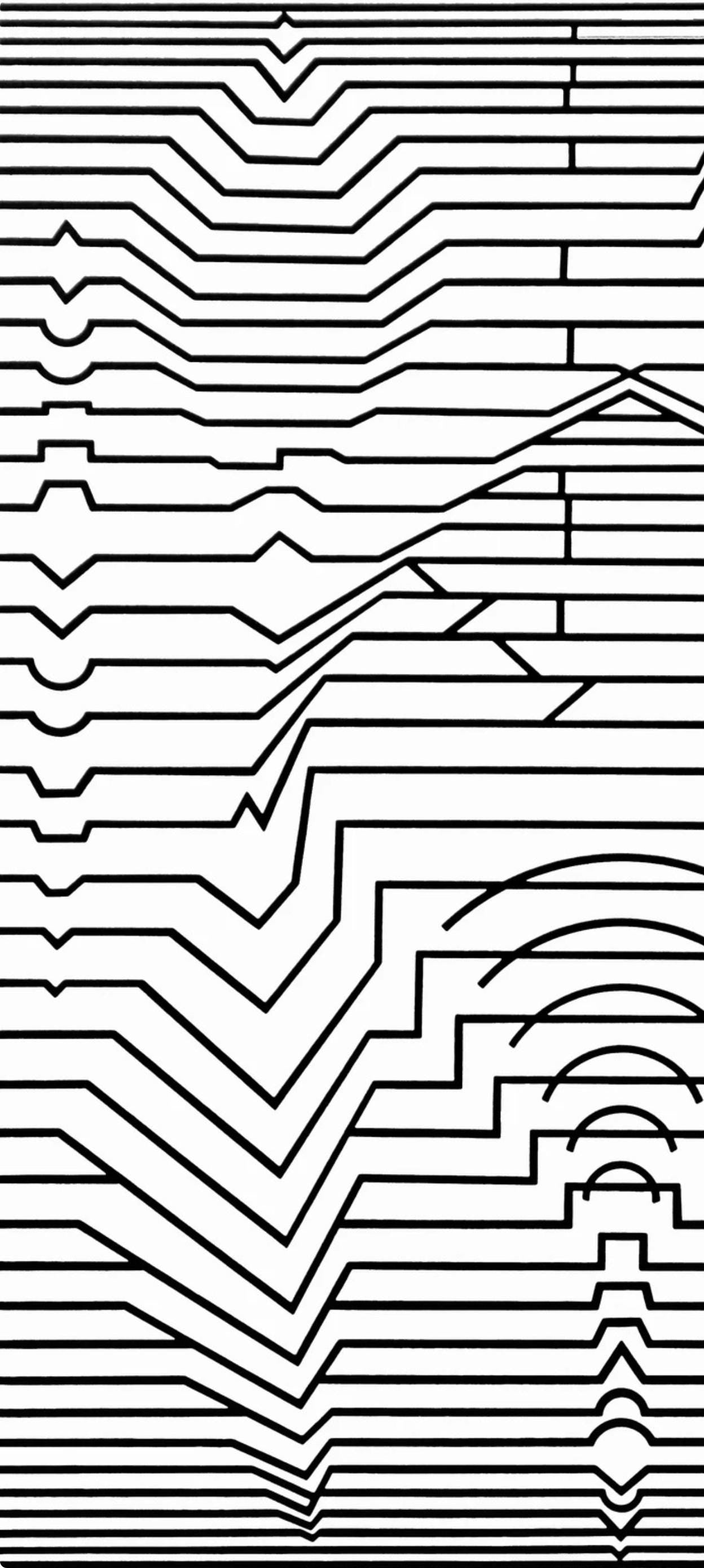 Victor Vasarely, Composition, Ondulatoires, Limited Edition Héliogravure
