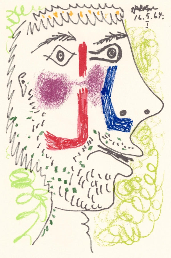 Pablo Picasso, Composition, Le Goût du Bonheur (Cramer 148; Bloch 2013), Limited Edition Mixed Media Lithograph