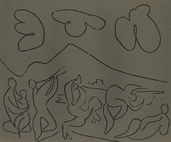 Pablo Picasso, Bacchanal (Orozco 214), Grabados al linóleo, Limited Edition Linocut