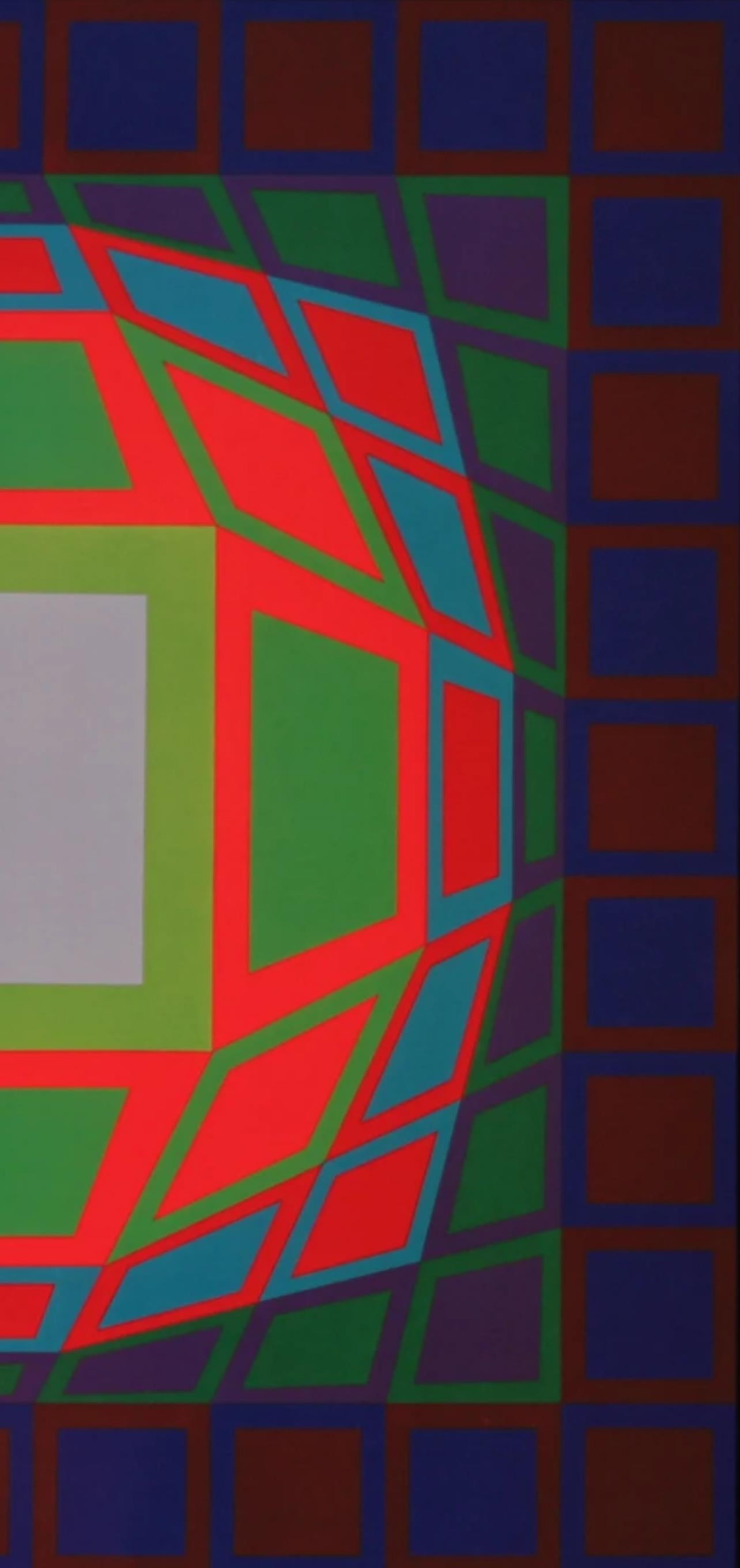 Victor Vasarely, Composition, Progressions III, Limited Edition Héliogravure