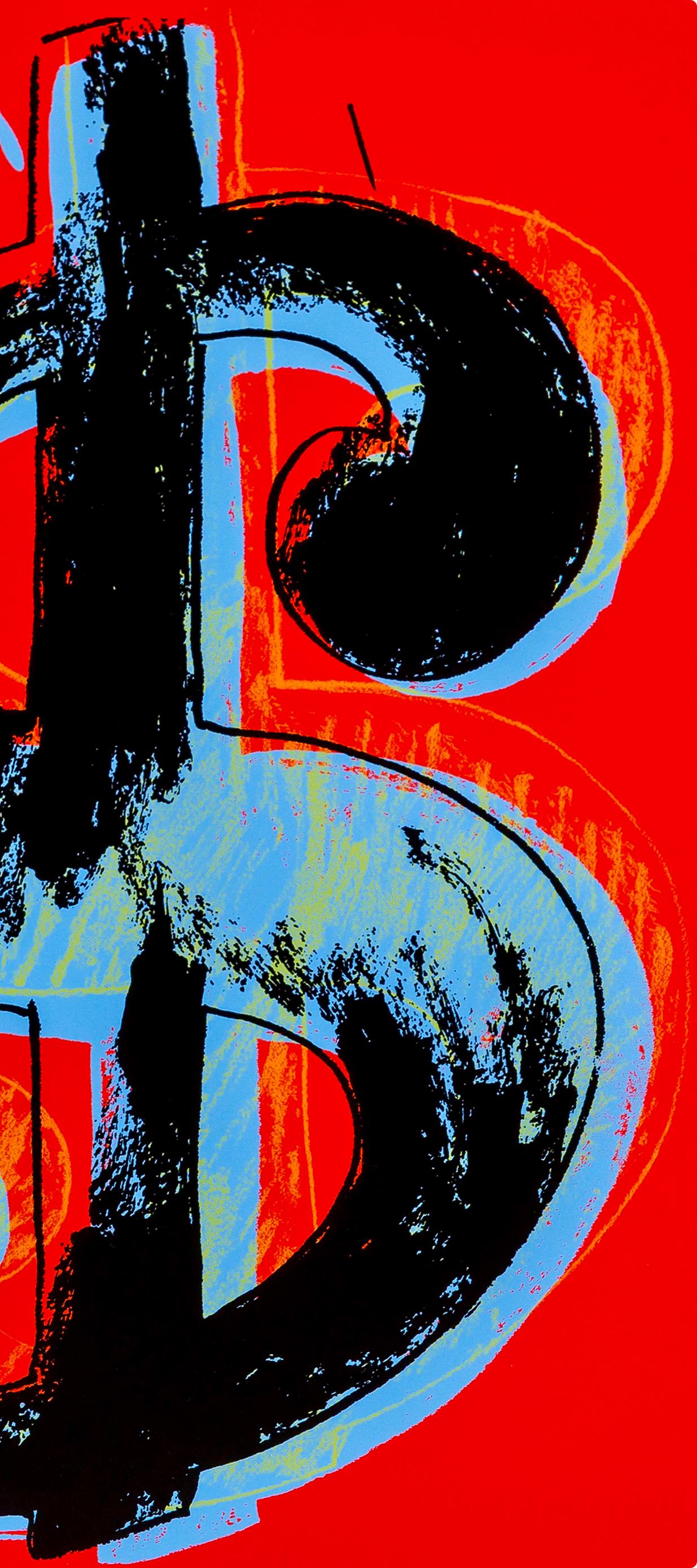 Andy Warhol, Dollar Sign, Red, Official Limited Edition, Sunday B. Morning, Silkscreen