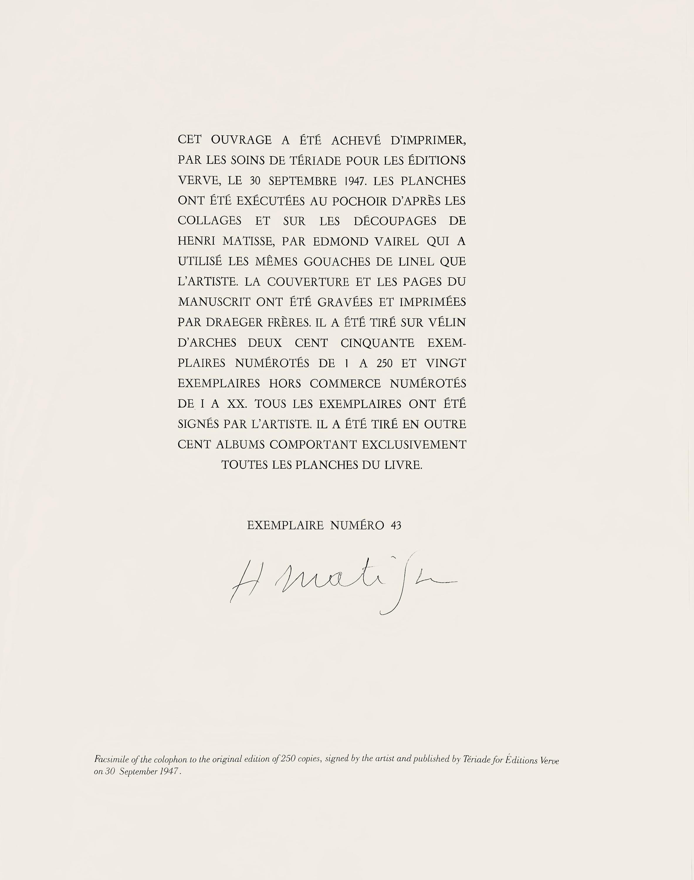Henri Matisse, Le Lanceur de couteaux, Jazz, Special Edition for the Museum of Modern Art, Limited Edition Héliogravure