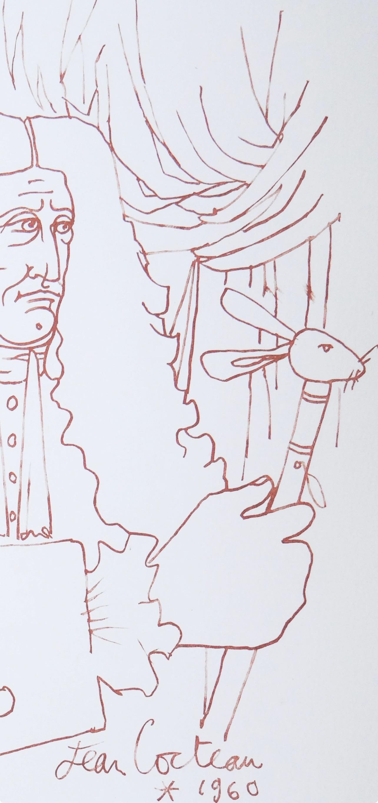 Jean Cocteau, Hommage à Jean de la Fontaine, Vingt fables de La fontaine, Limited Edition Woodcut