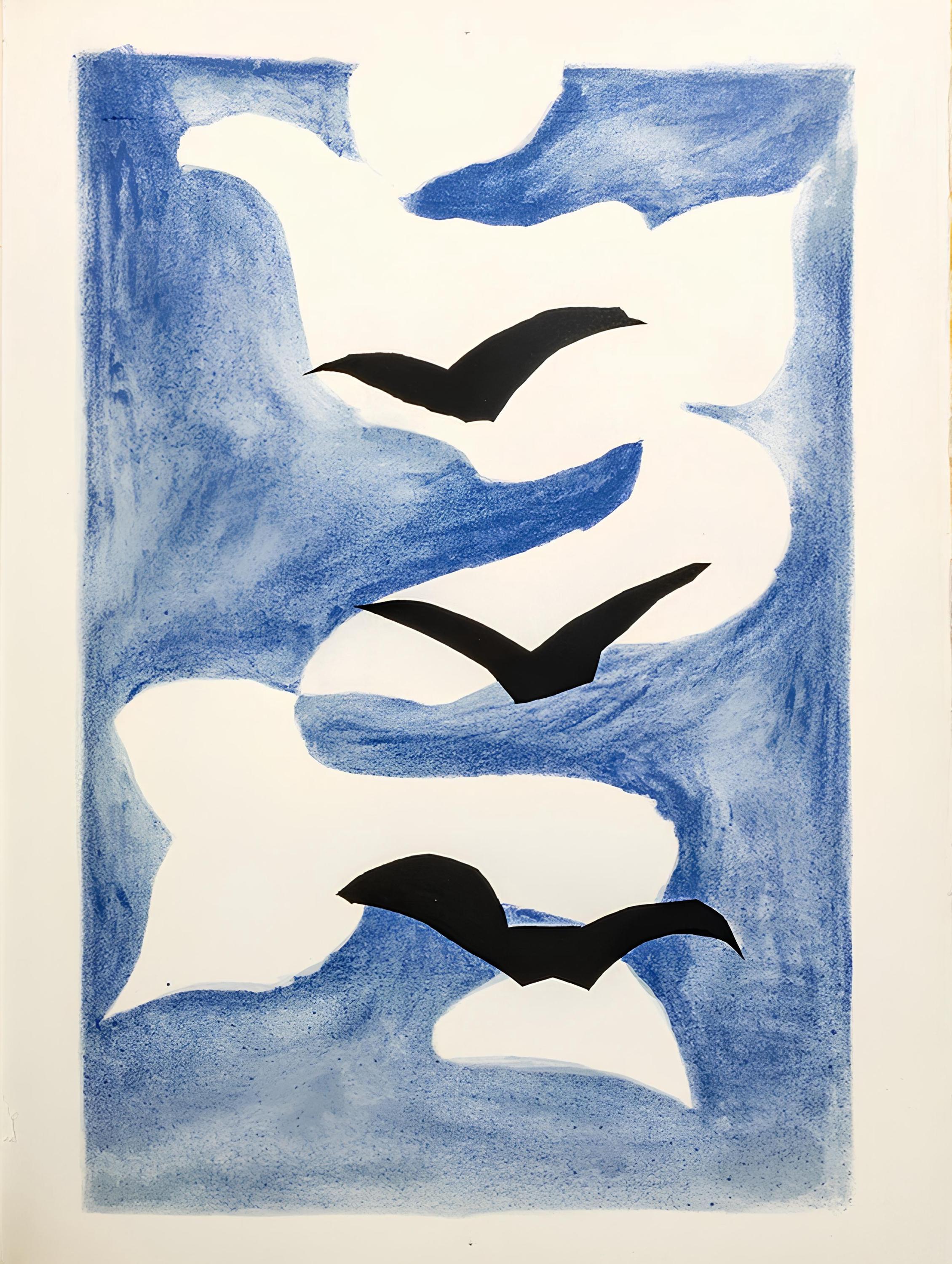 Georges Braque, Composition (Vallier 137), Résurrection de l'oiseau, Limited Edition Lithograph