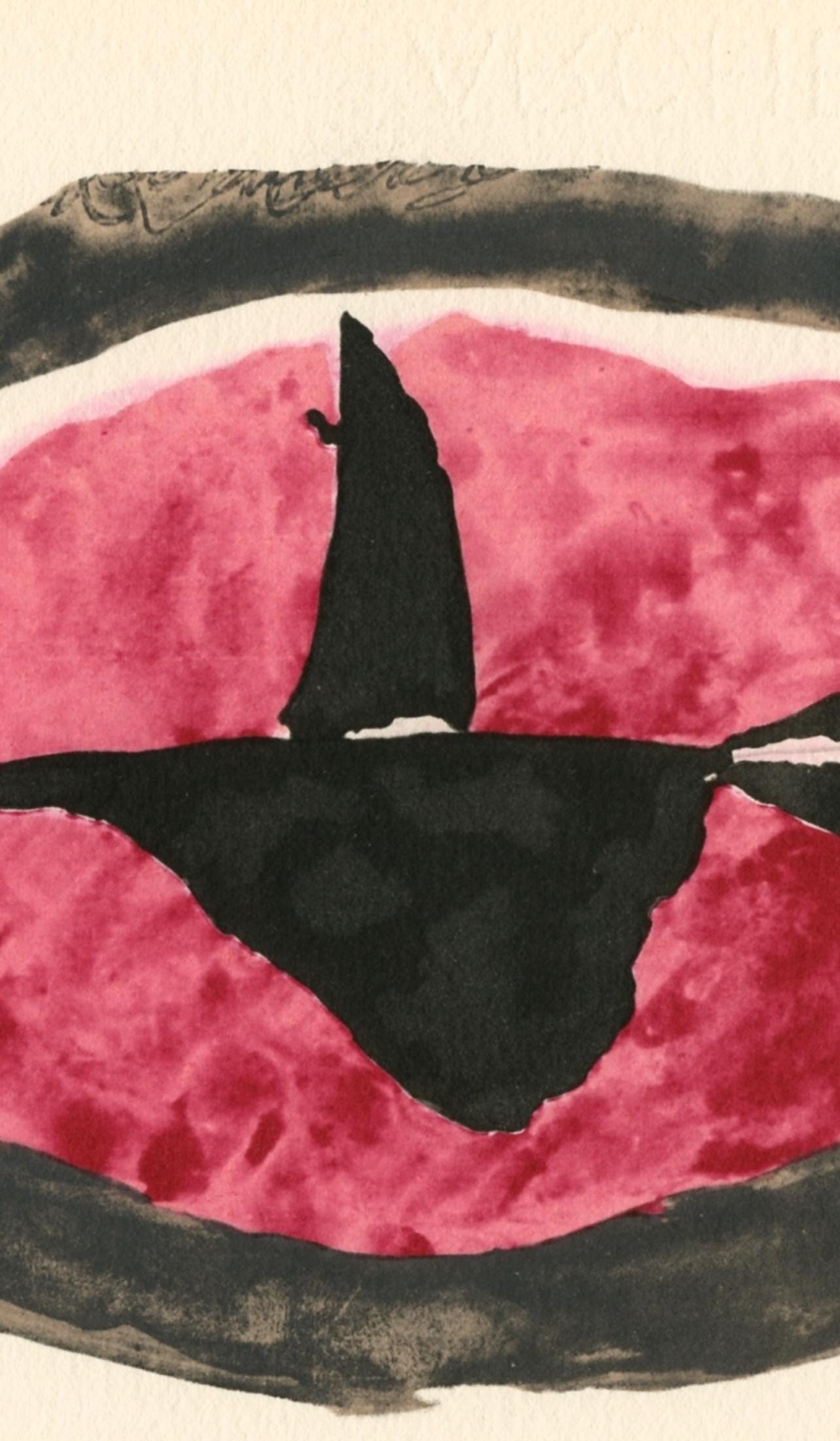 Georges Braque, Oiseau au couchant, Georges Braque le solitaire, XXe siècle, Limited Edition Lithograph
