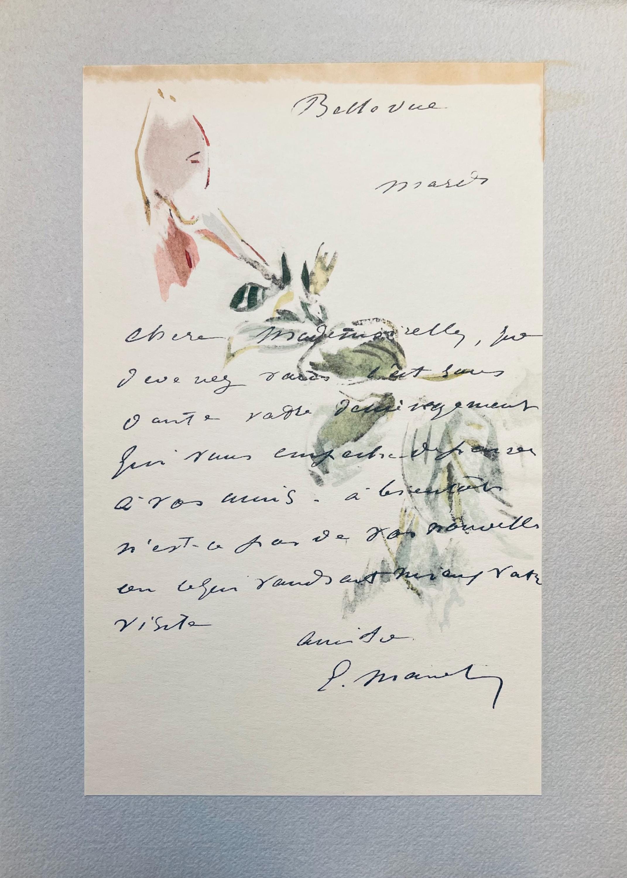 Édouard Manet, Composition, Édouard Manet, Letters with Aquarelles, Limited Edition Lithograph