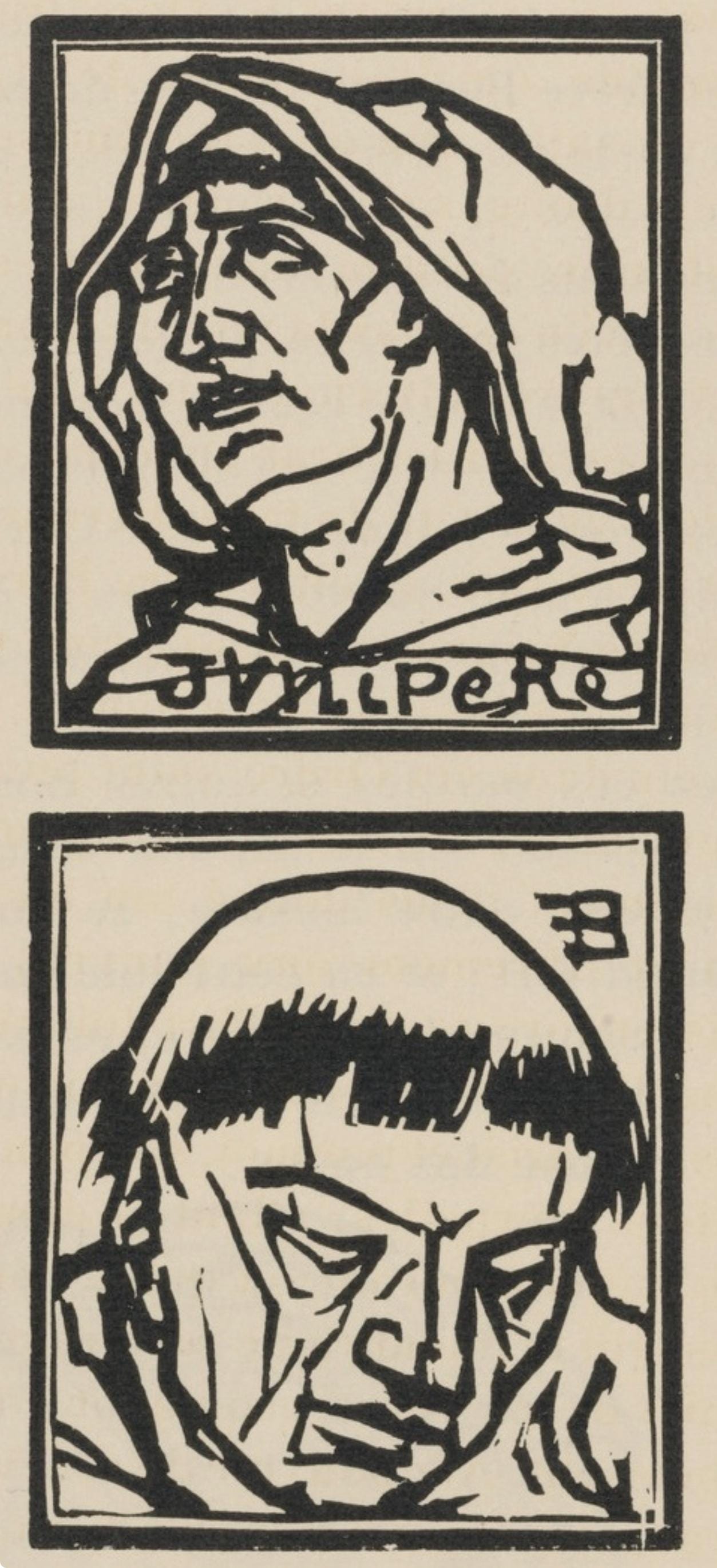 Émile Bernard, Composition (Morane, No. 100), Les Petites Fleurs de St. Françoise, Limited Edition Woodcut