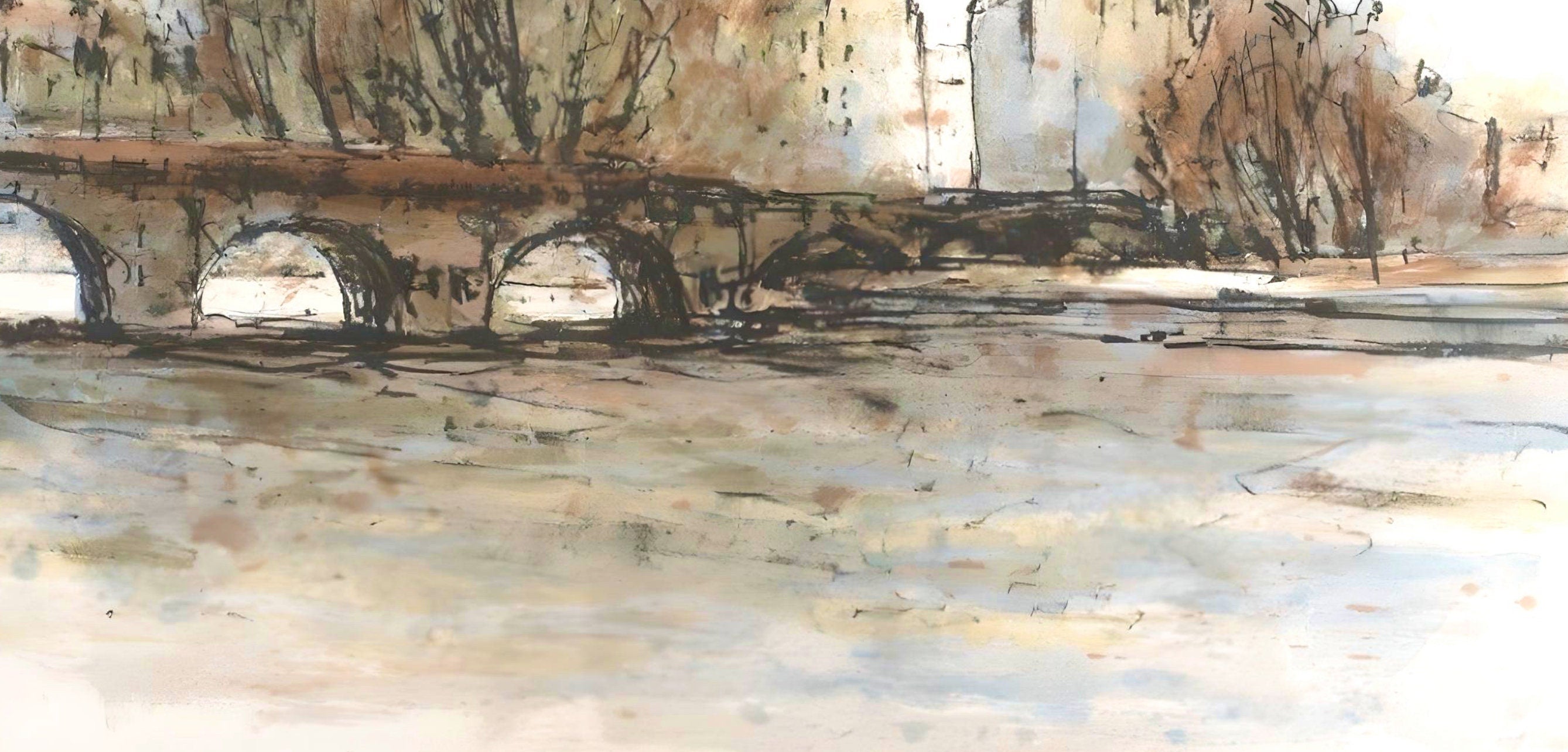 Aimé Daniel Steinlen, Le Pont-Neuf, Au Temps de Paris Seine, Limited Edition Lithograph