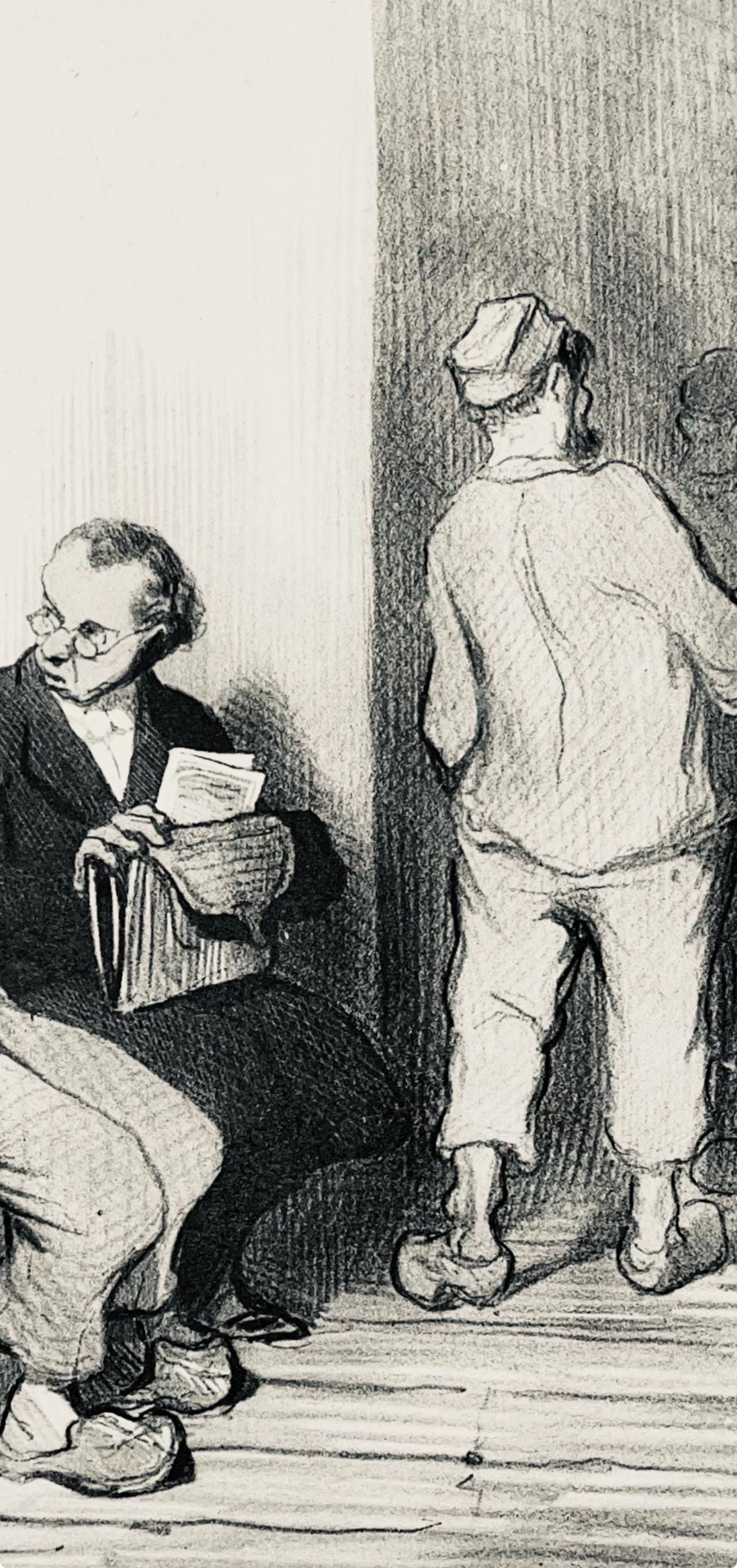 Honoré Daumier, Composition, Honoré Daumier, Law and Justice, Limited Edition Lithograph