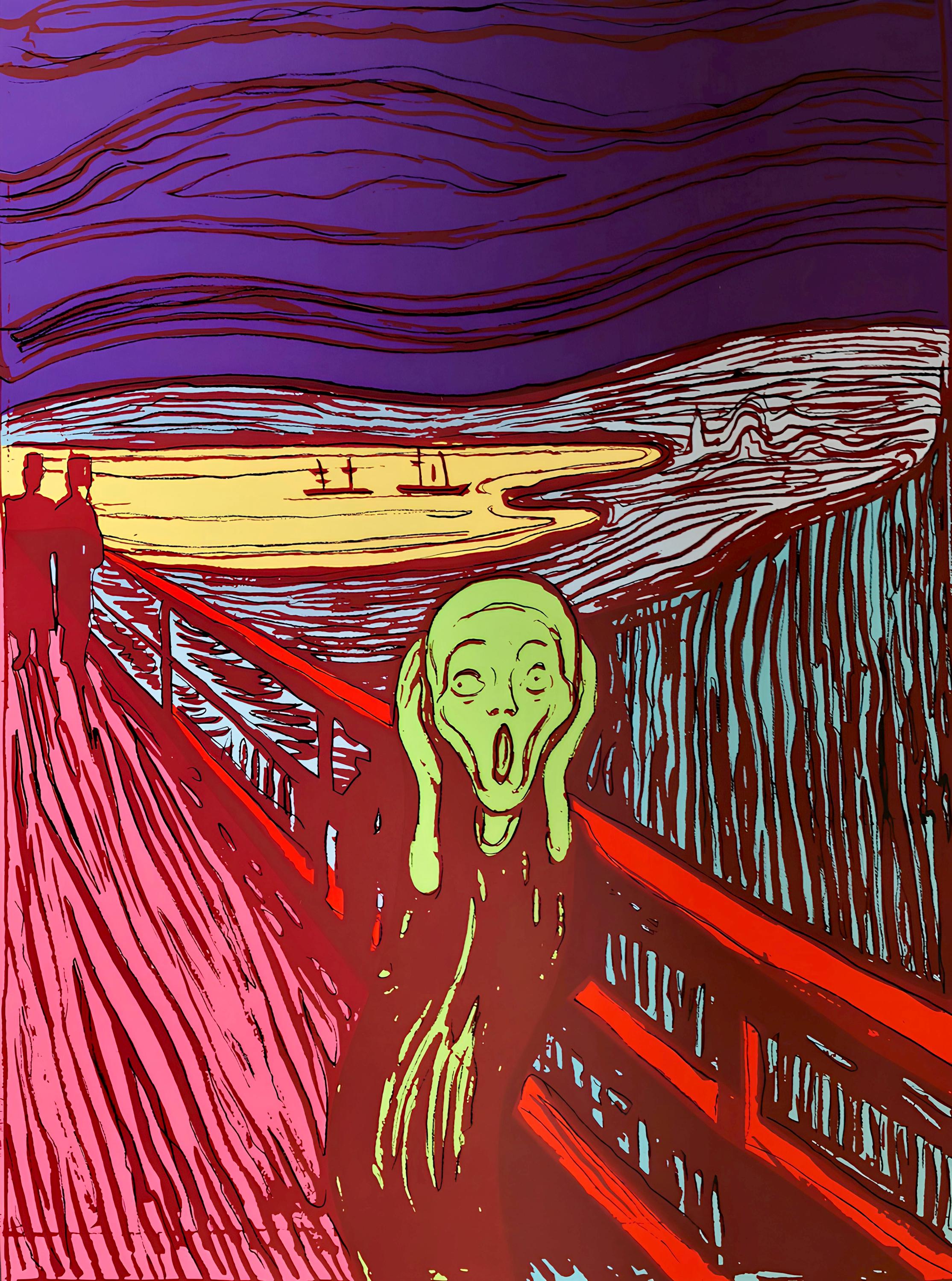 Andy Warhol, The Scream (after Edvard Munch), Green, Official Limited Edition, Sunday B. Morning, Silkscreen