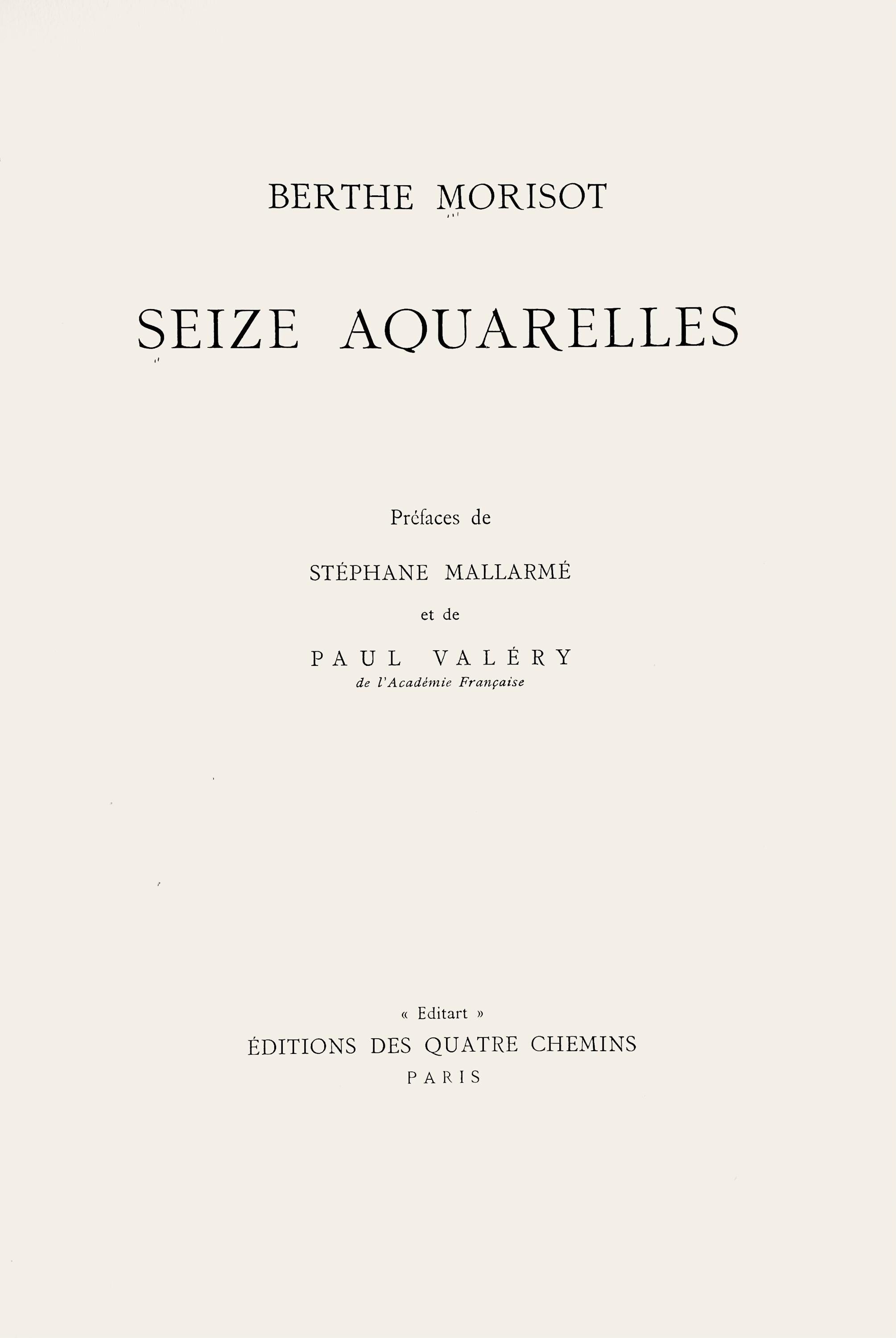Berthe Morisot, Au Jardin des Tuileries, Berthe Morisot Seize Aquarelles, Limited Edition Lithograph