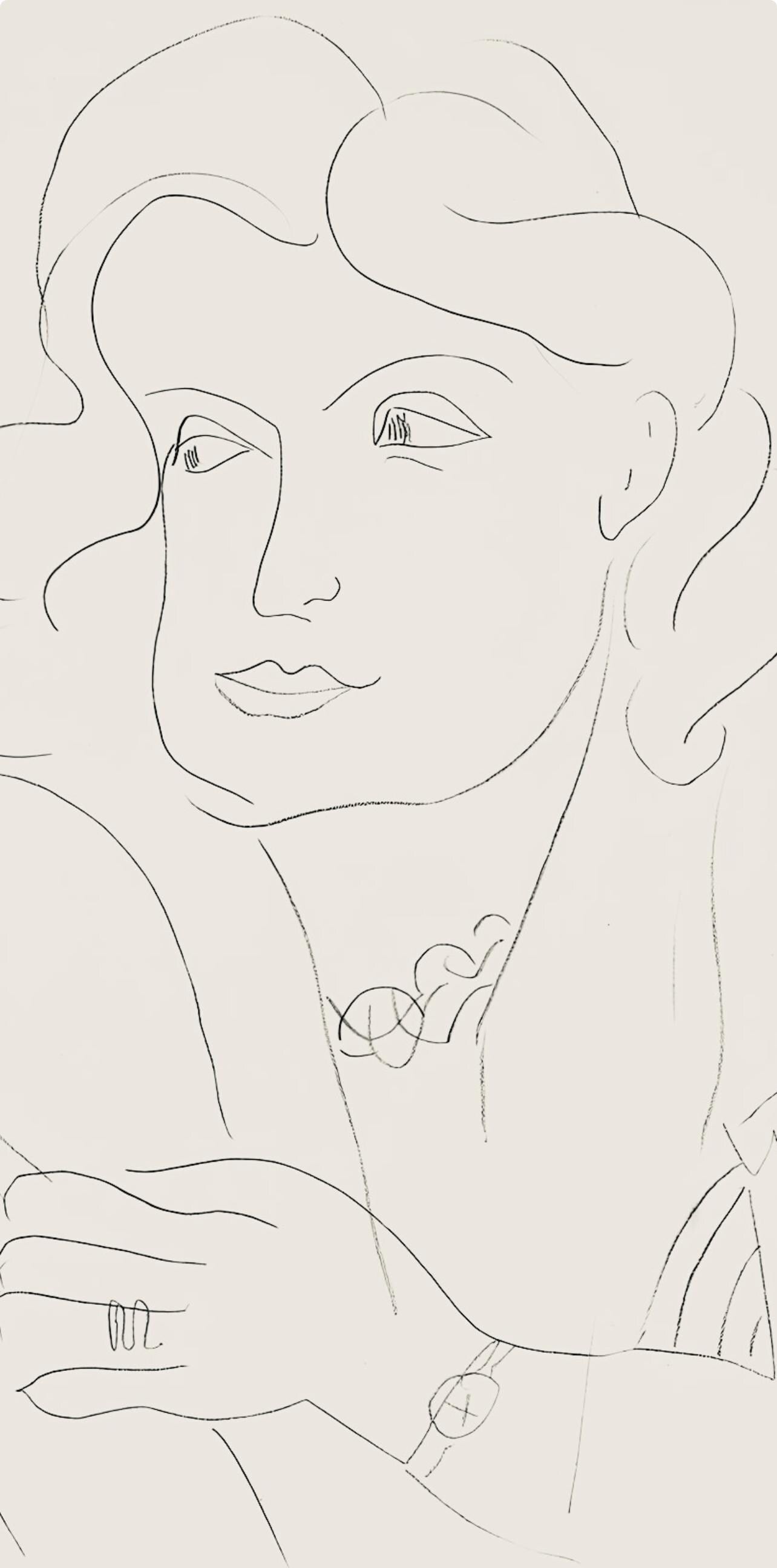 Henri Matisse, Série O, var. 2 (Duthuit 9), Henri Matisse, Dessins, Thèmes et variations, Limited Edition Lithograph