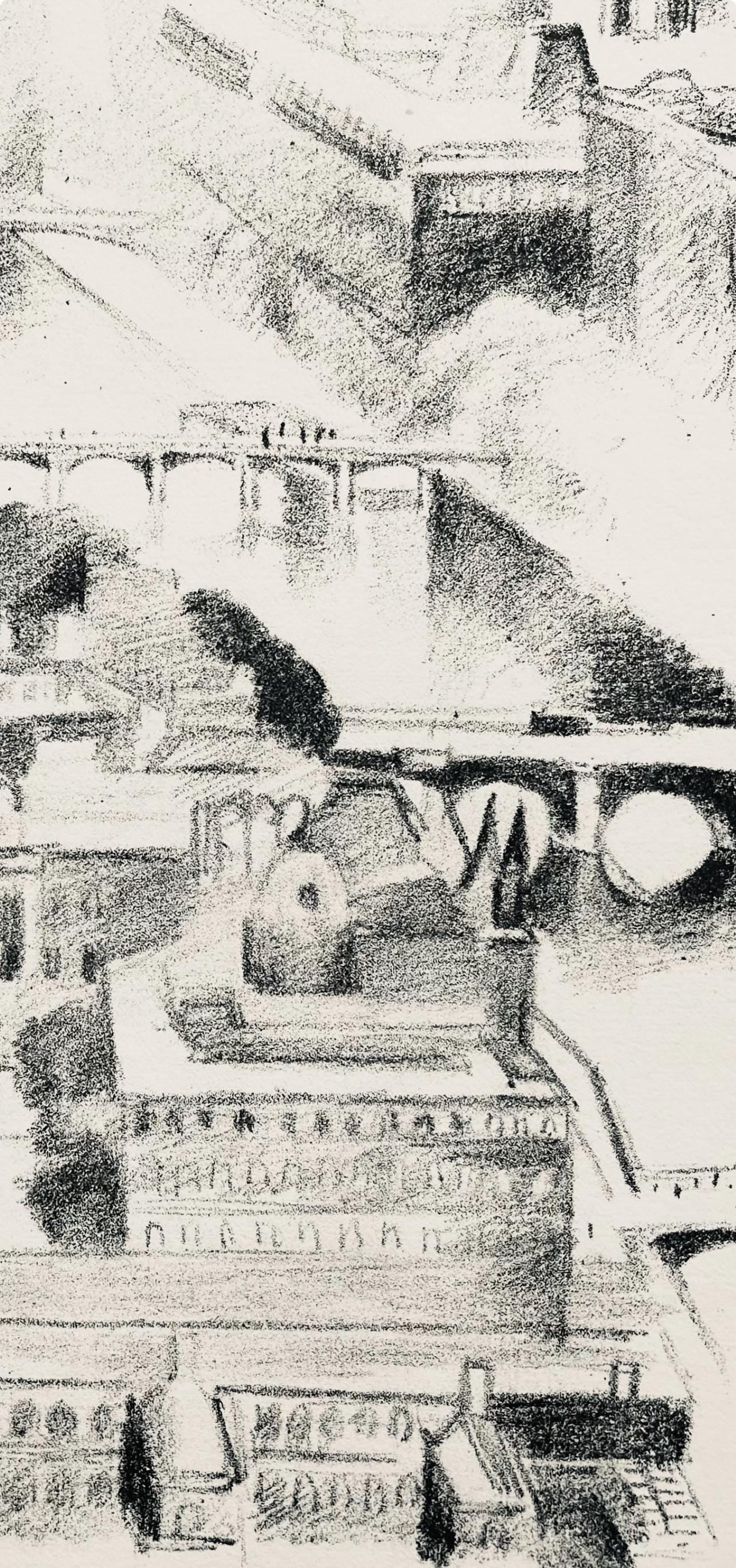 Robert Delaunay, La Seine aux quatre ponts (Habasque 720-728), Allo! Paris!, Limited Edition Lithograph