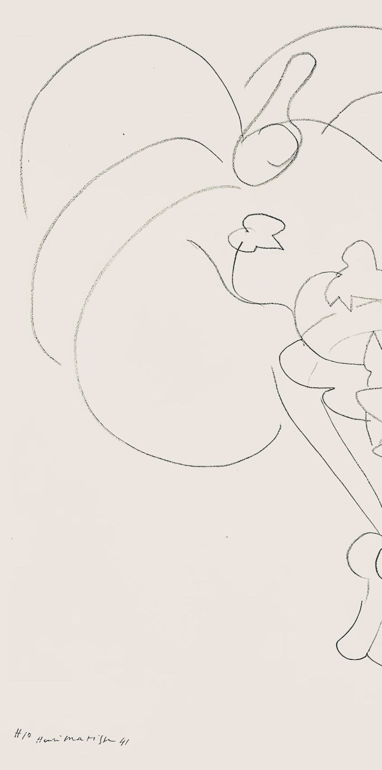Henri Matisse, Série H, var. 10 (Duthuit 9), Henri Matisse, Dessins, Thèmes et variations, Limited Edition Lithograph