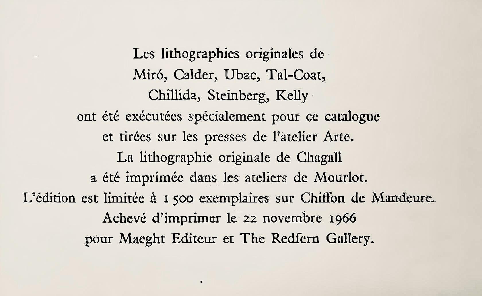 Raoul Ubac, Composition, Derrière le miroir, Limited Edition Lithograph