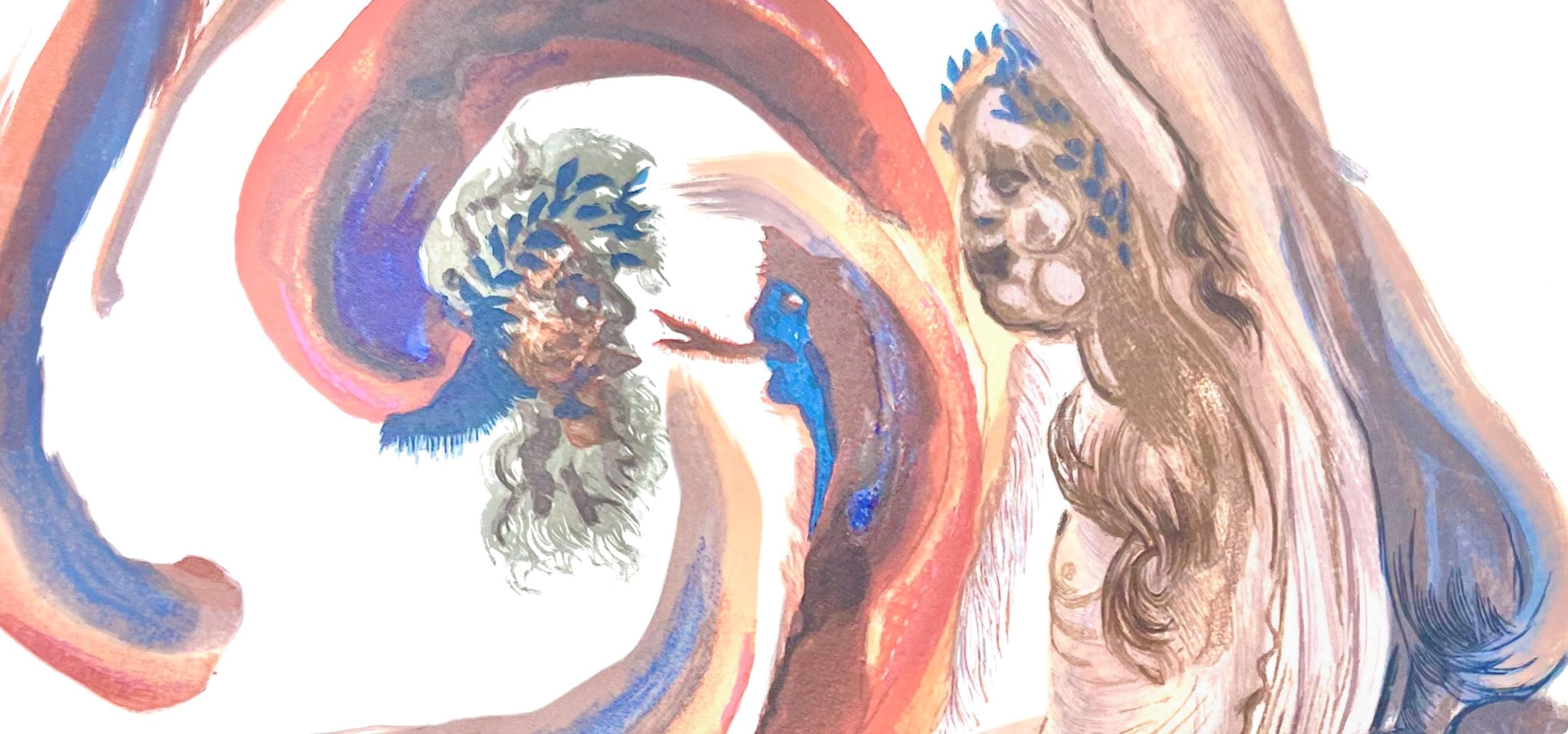 Salvador Dali, Fegefeuer XVIII (Field 189-200; Michler/Löpsinger 1039-1138), Die Göttliche Komödie, Signed, Limited Edition Woodcut