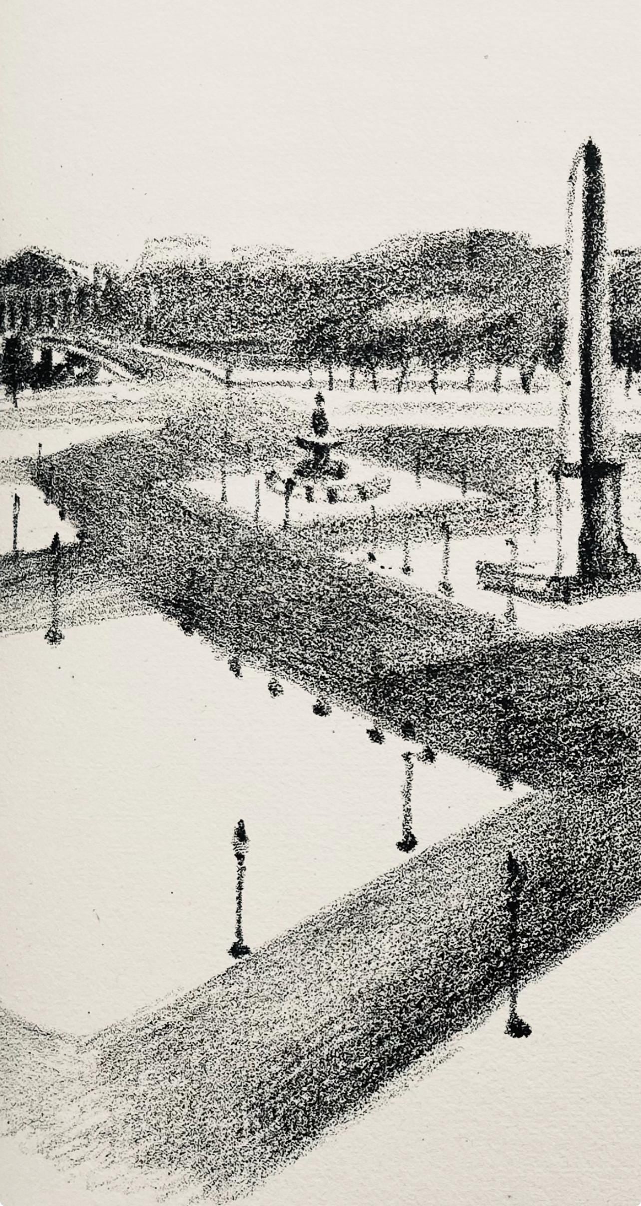 Robert Delaunay, La place de la Concorde (Habasque 720-728), Allo! Paris!, Limited Edition Lithograph