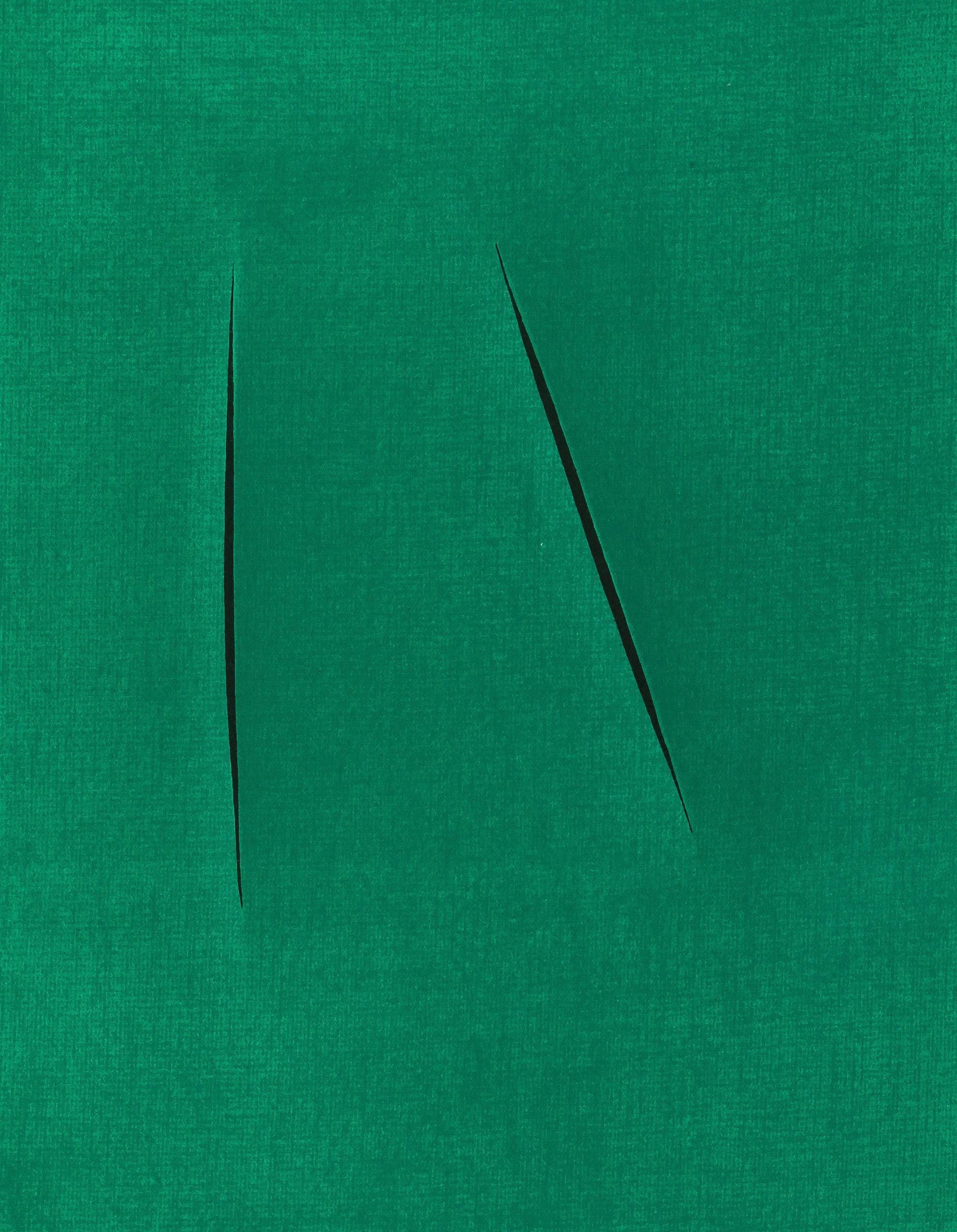 Lucio Fontana, Composition, XXe siècle, Limited Edition Lithograph