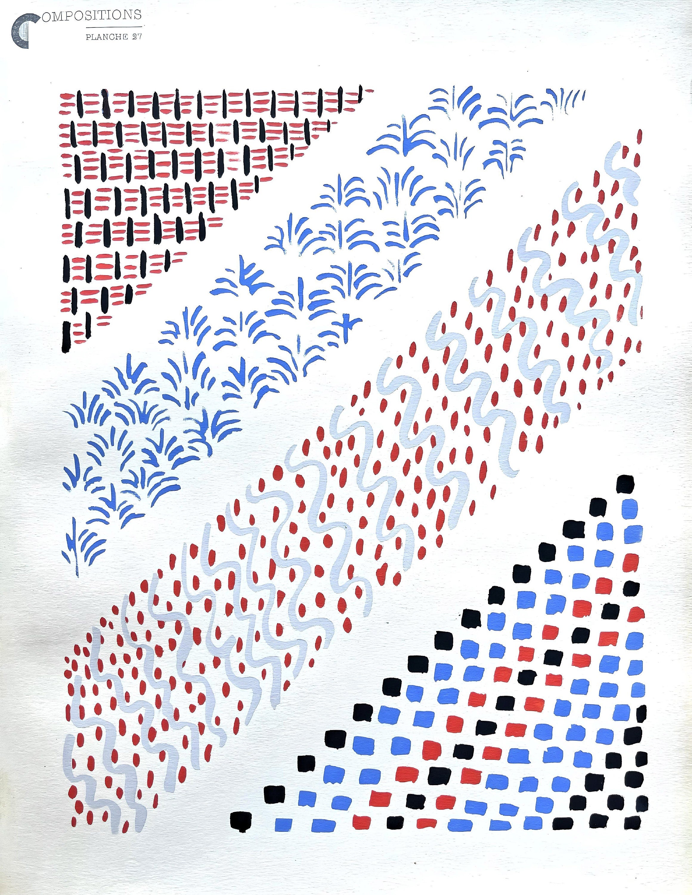 Sonia Delaunay, Planche No. 27, Compositions, couleurs, idées: Sonia Delaunay, Limited Edition Lithograph