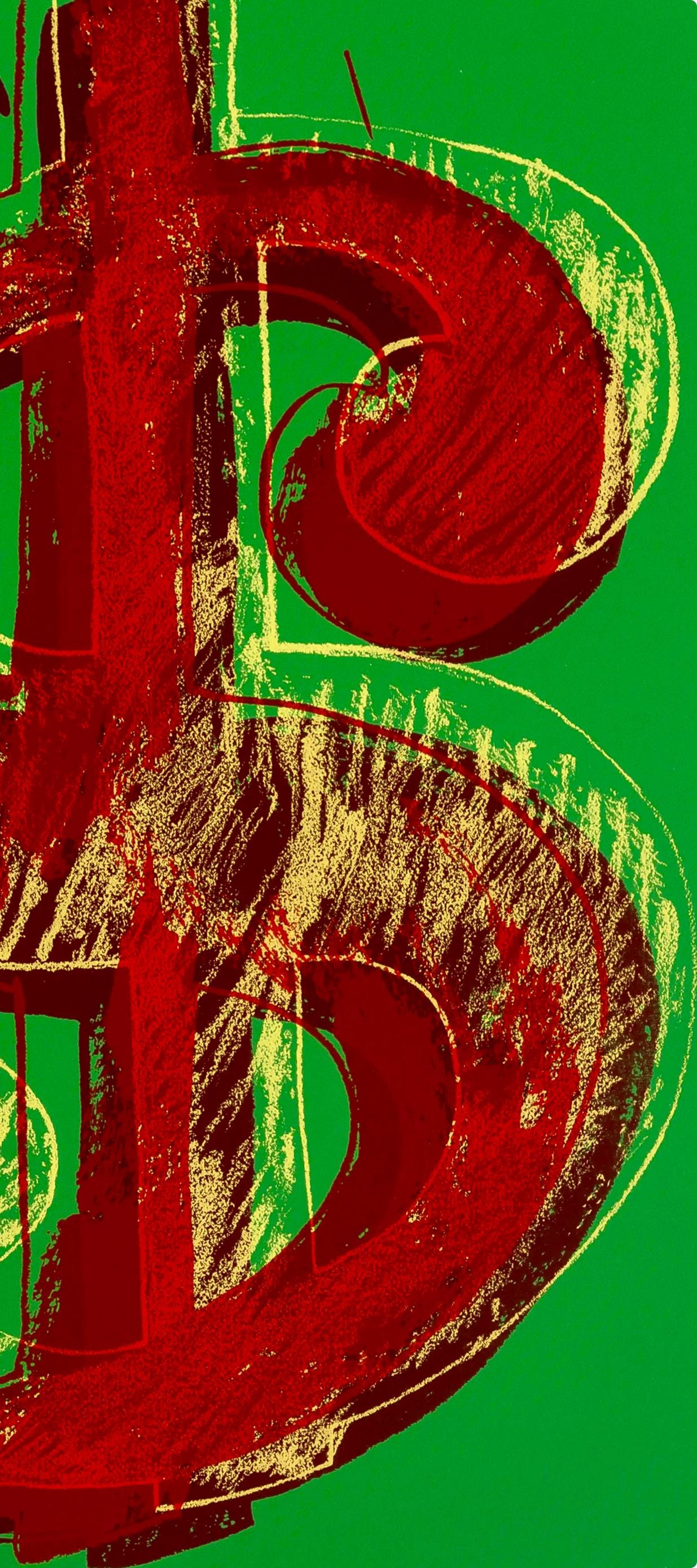 Andy Warhol, Dollar Sign, Green, Official Limited Edition, Sunday B. Morning, Silkscreen