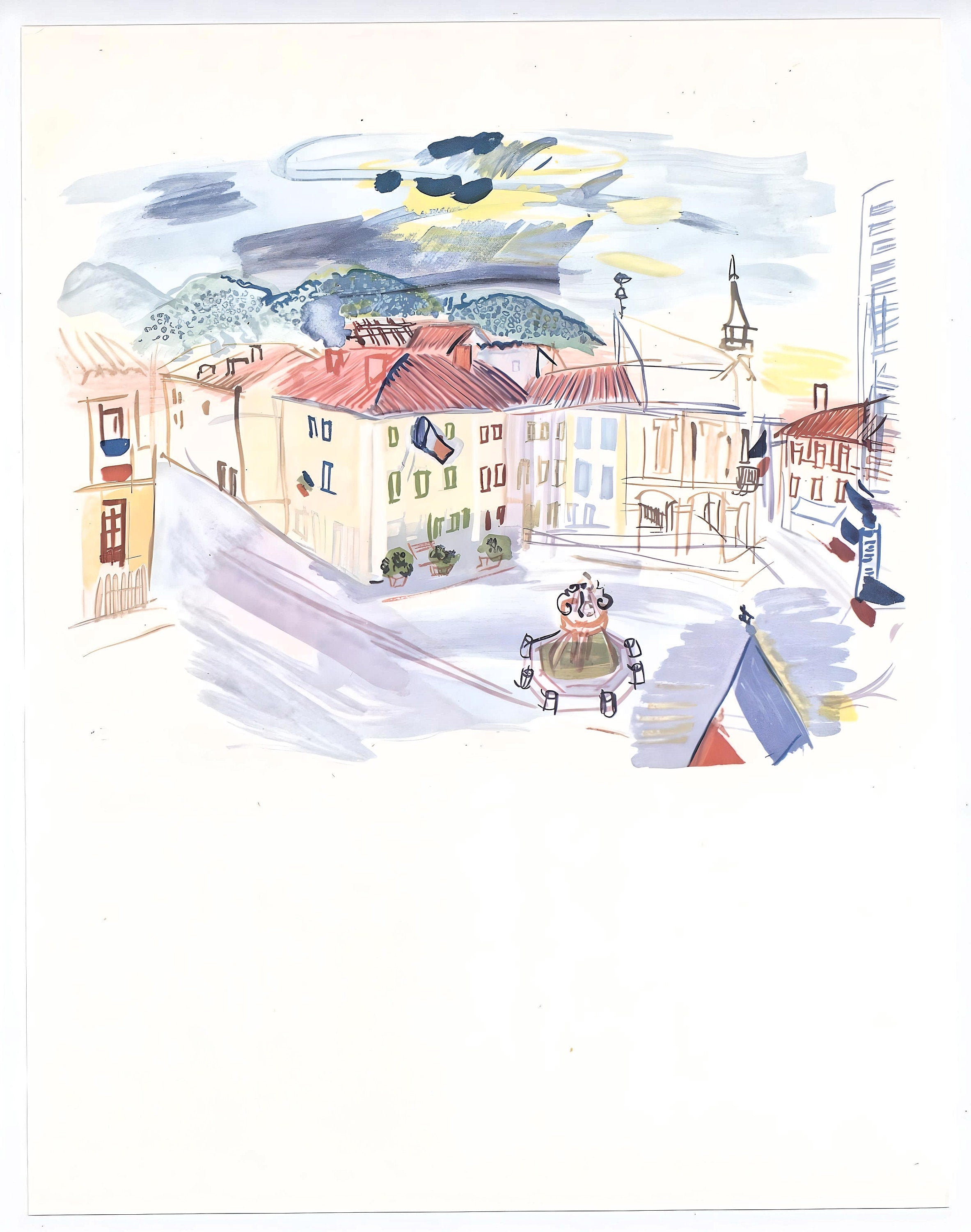 Raoul Dufy, Aspet pavoise, Vacances forcées