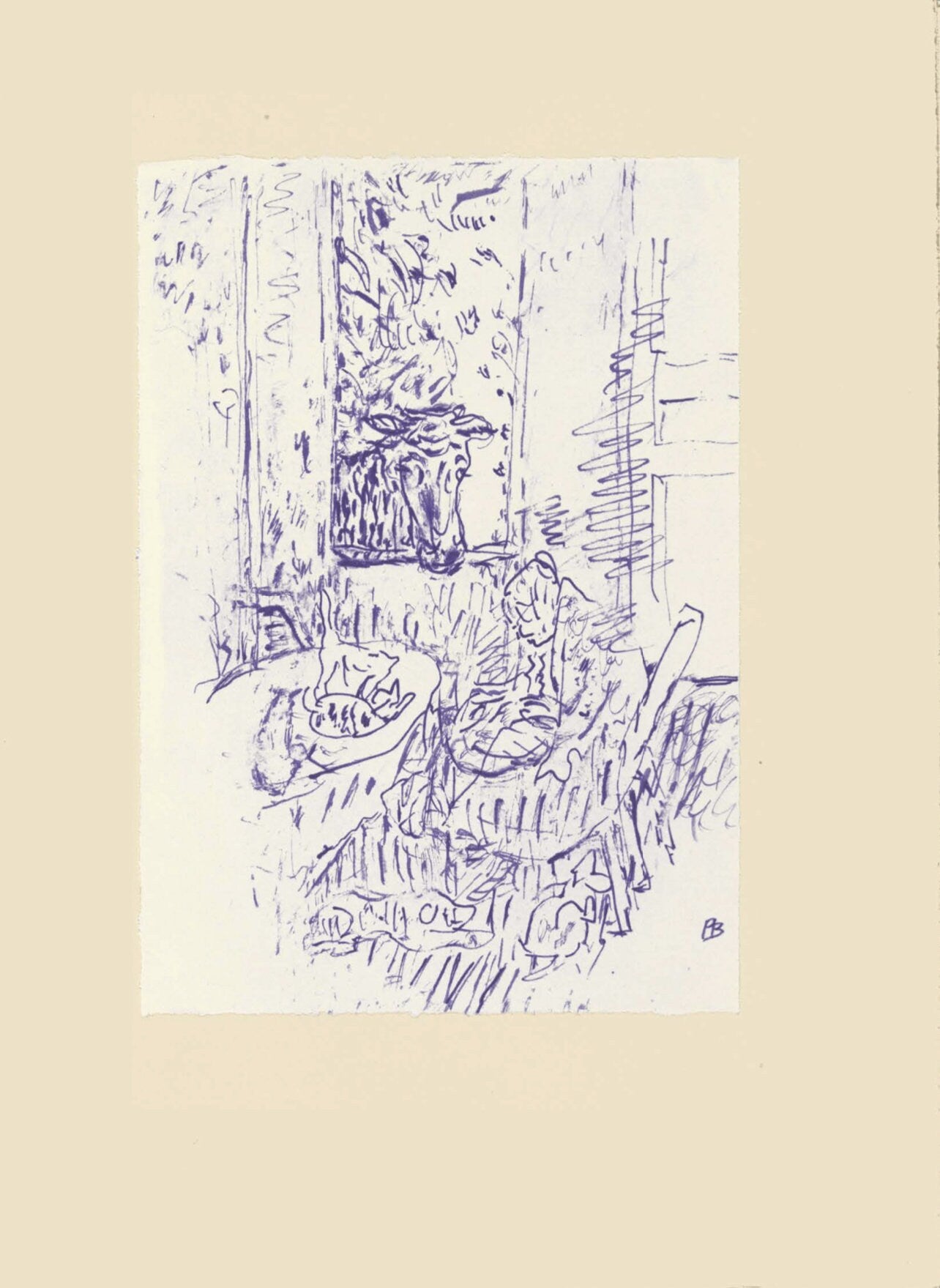 Pierre Bonnard, Composition (Terrasse 54), Pierre Bonnard Correspondences, Limited Edition Lithograph