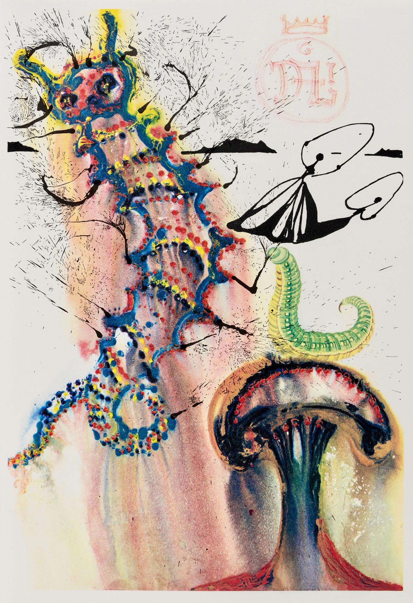 Salvador Dalí, Composition (Field 69-5, A-M), Alice's Adventures in Wonderland, Limited Edition Héliogravure