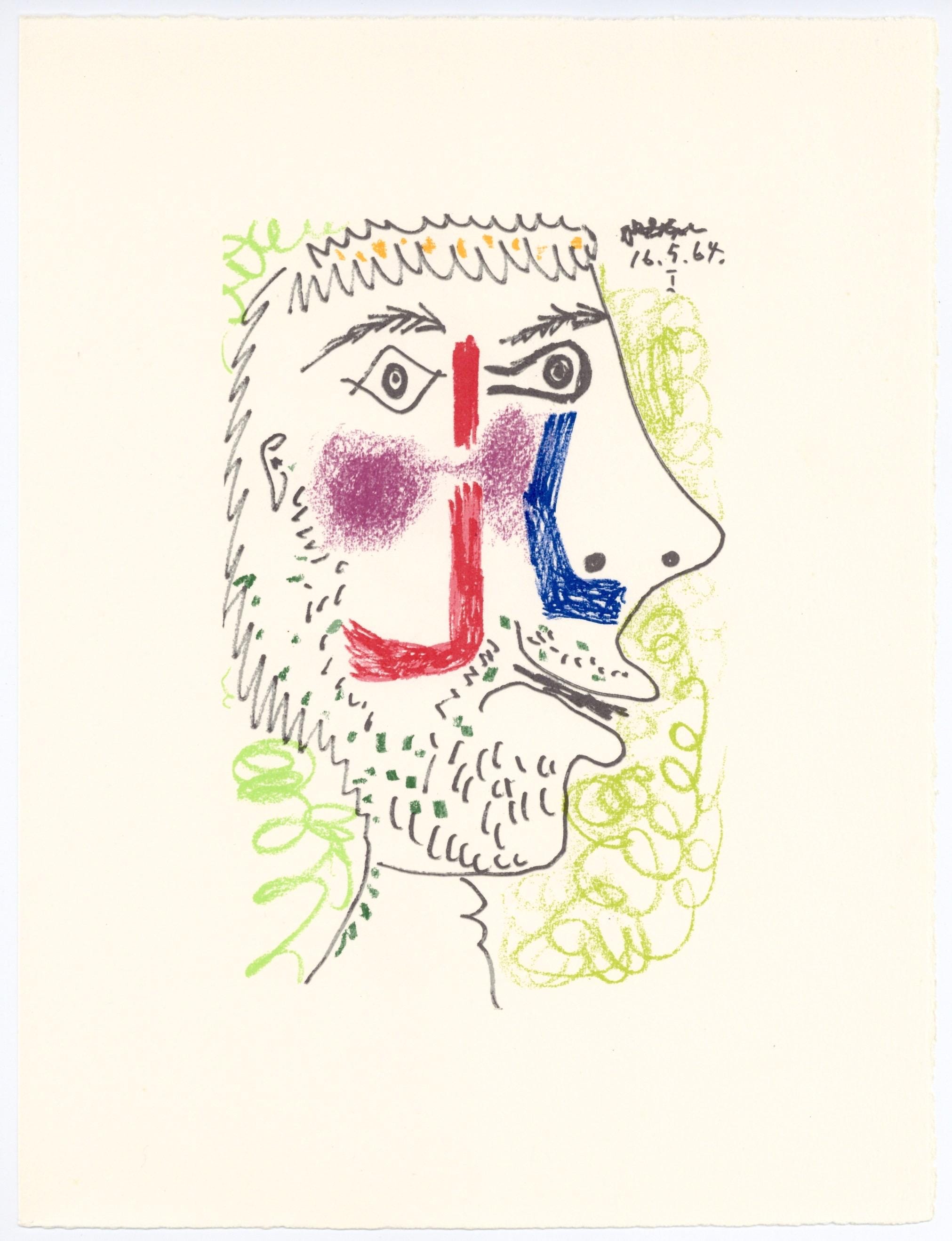 Pablo Picasso, Composition, Le Goût du Bonheur (Cramer 148; Bloch 2013), Limited Edition Mixed Media Lithograph