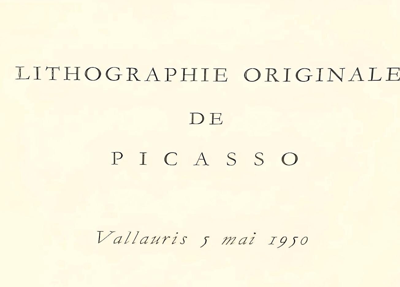 Pablo Picasso, Composition (Cramer 58; Mourlot 189), Une visite a Vallauris, Limited Edition Lithograph