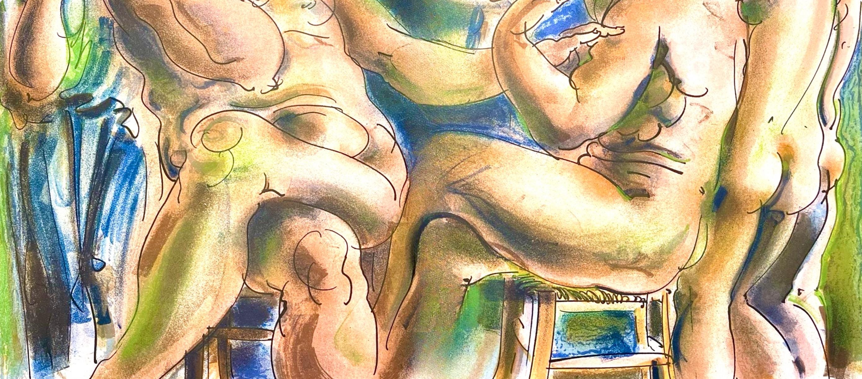 Hans Erni, Composition, Réflexions Simples Sur Le Corps, Limited Edition Lithograph