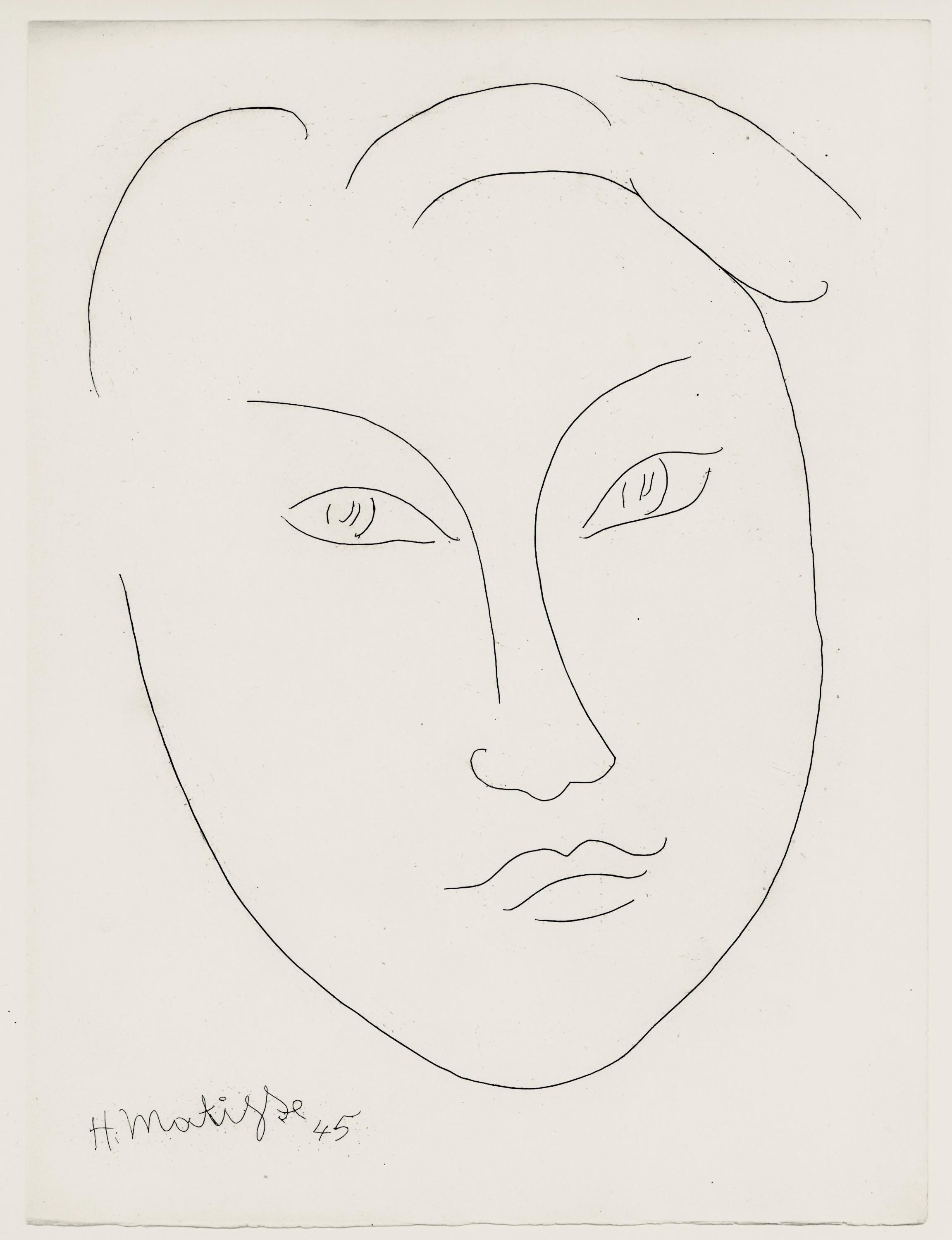 Henri Matisse, Masque de jeune garçon (Duthuit No 268), Alternance, Limited Edition Etching